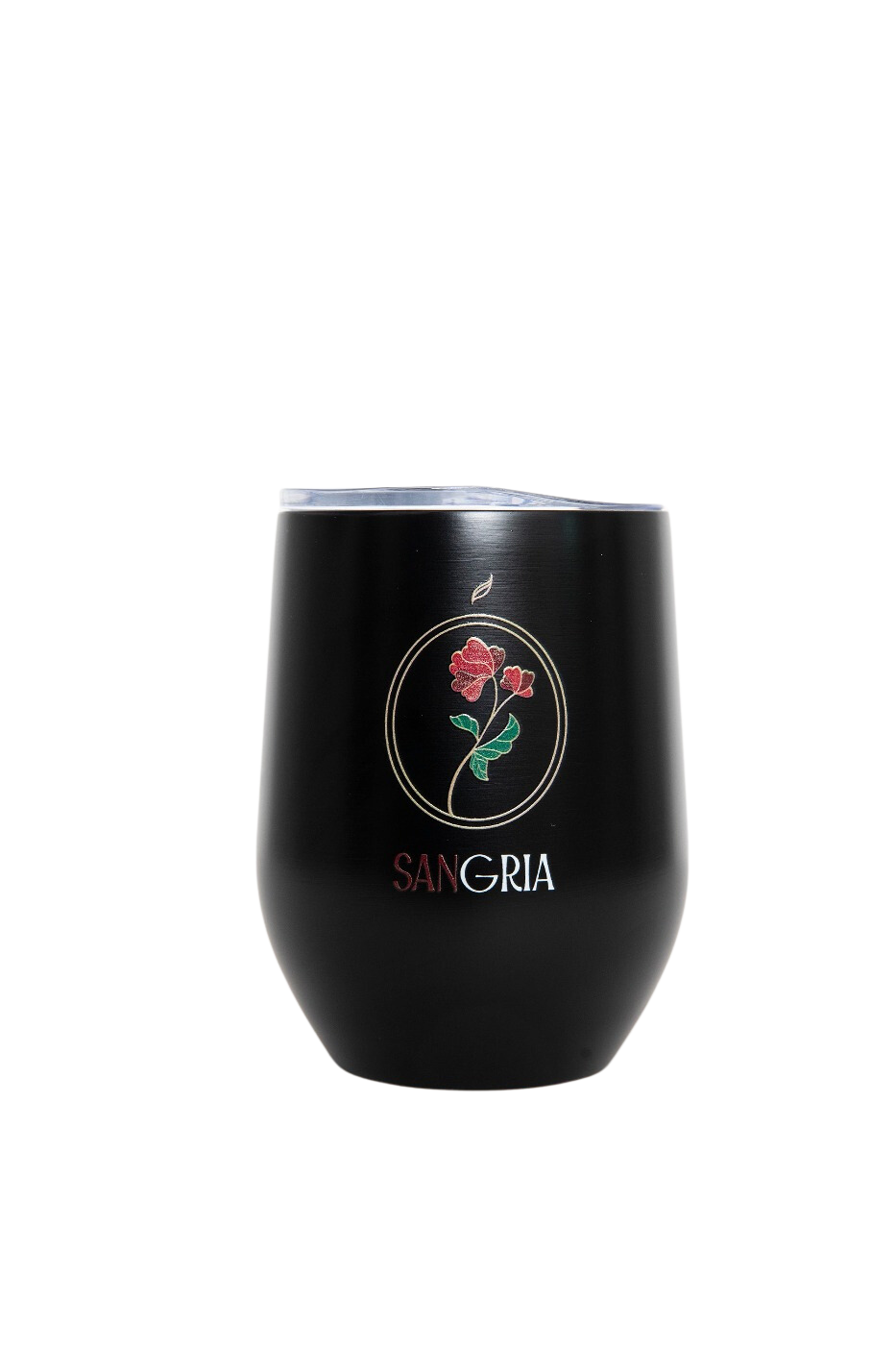 Premium Sangria Wine Tumbler with Lid & Straw - 16oz Insulated Stainless Steel Cup for Cocktails, Iced Coffee & Summer Drinks - Perfect for Pool Parties, BBQs & Beach Outings