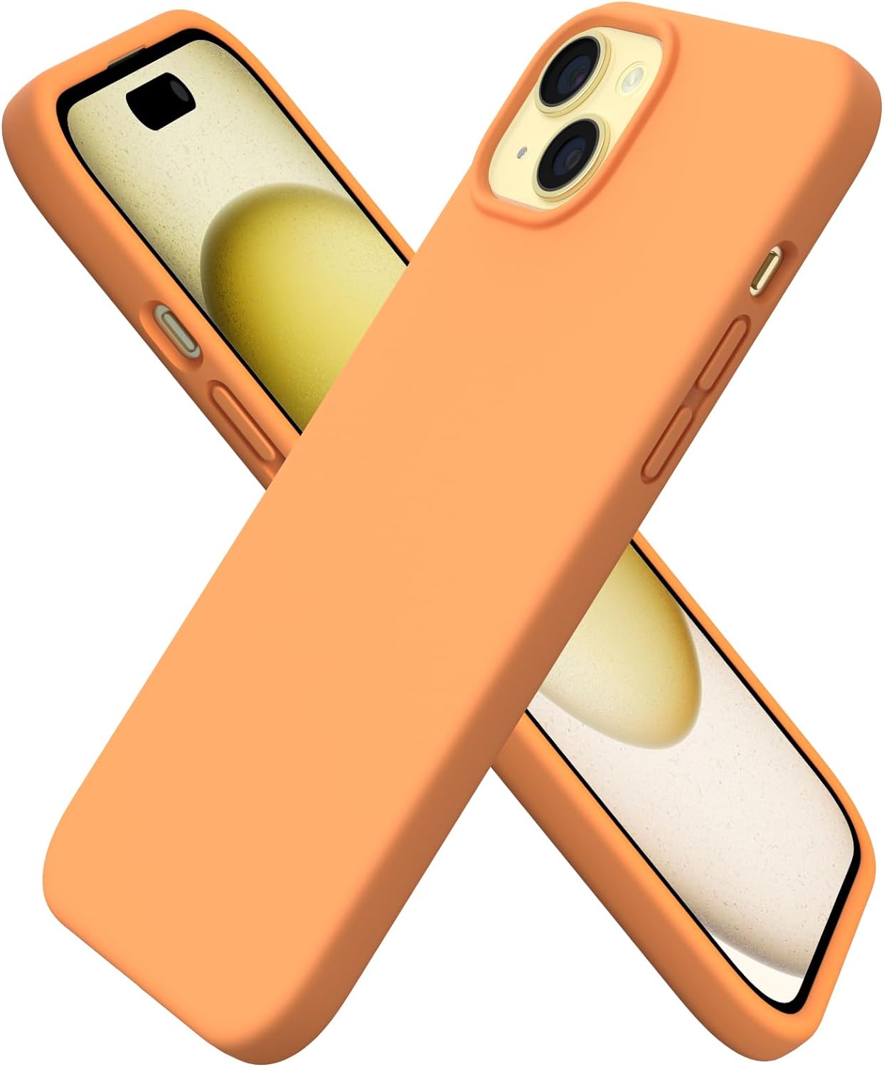 iPhone 15 Plus Case 6.7 Inch Slim Liquid Silicone Cover - 3 Layer Full Body Protection, Soft Gel Rubber Shockproof Case for Women & Men - Perfect for Daily Use, Travel and Outdoor Activities