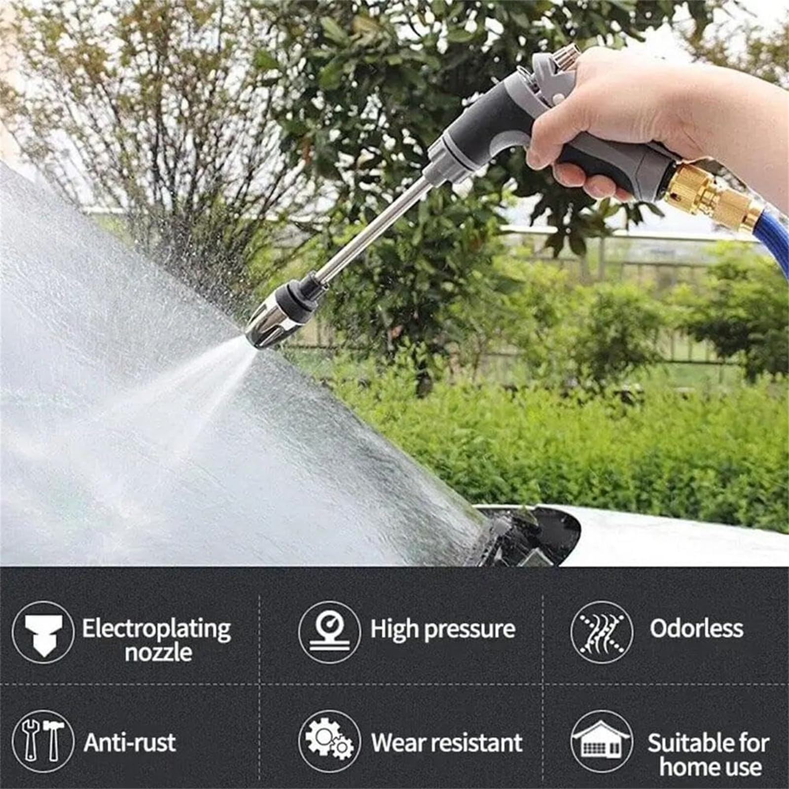 Turbowasher - High-Pressure Power Cleaner Attachment for Garden Hose | Turbo Washer & Hydroforce Nozzle | Perfect for Car Washing, Patio Cleaning & Outdoor Surfaces
