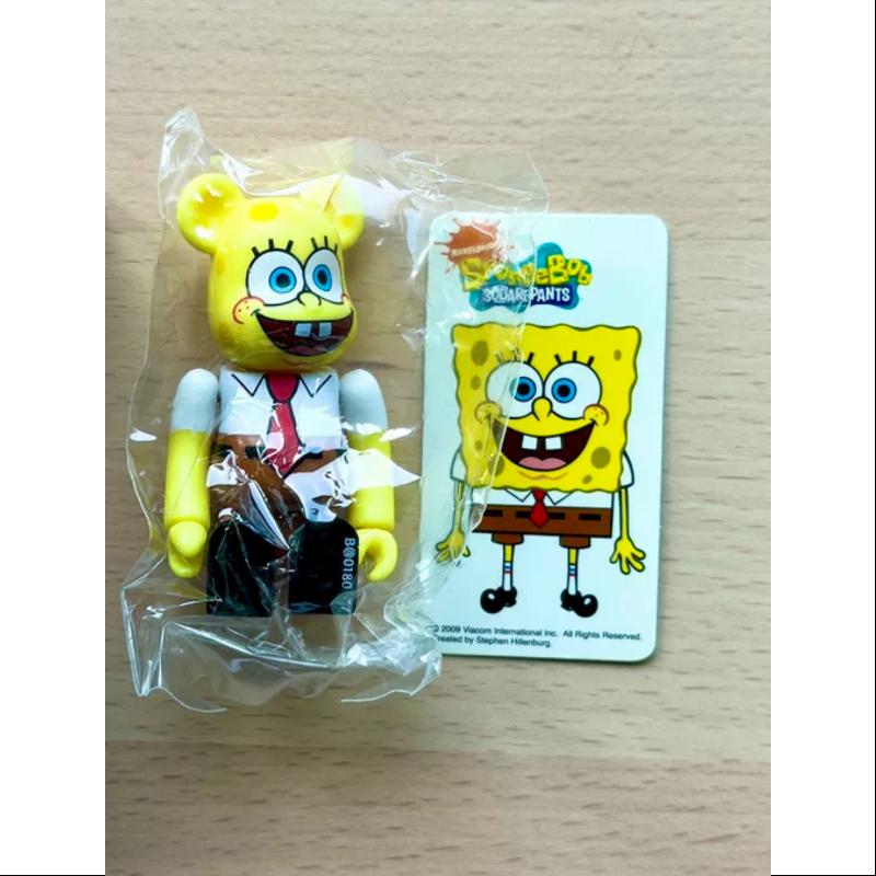 Bearbrick Series 18 CUTE Spongebob Squarepants 100% Collectible Vinyl Art Toy - Perfect for Anime Fans, Home Decor & Gift Giving
