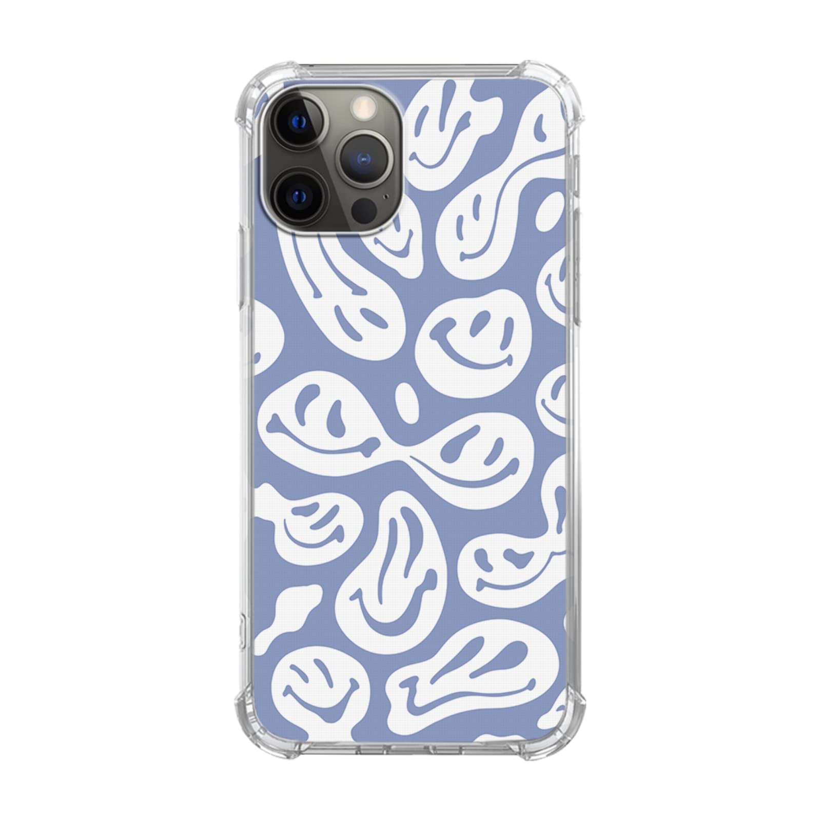 Trippy Smiley Face iPhone 11 Pro Max Case - Cute Melted Design TPU Bumper Cover for Women & Men | Trendy Protective Phone Case for Daily Use, Parties & Gifting