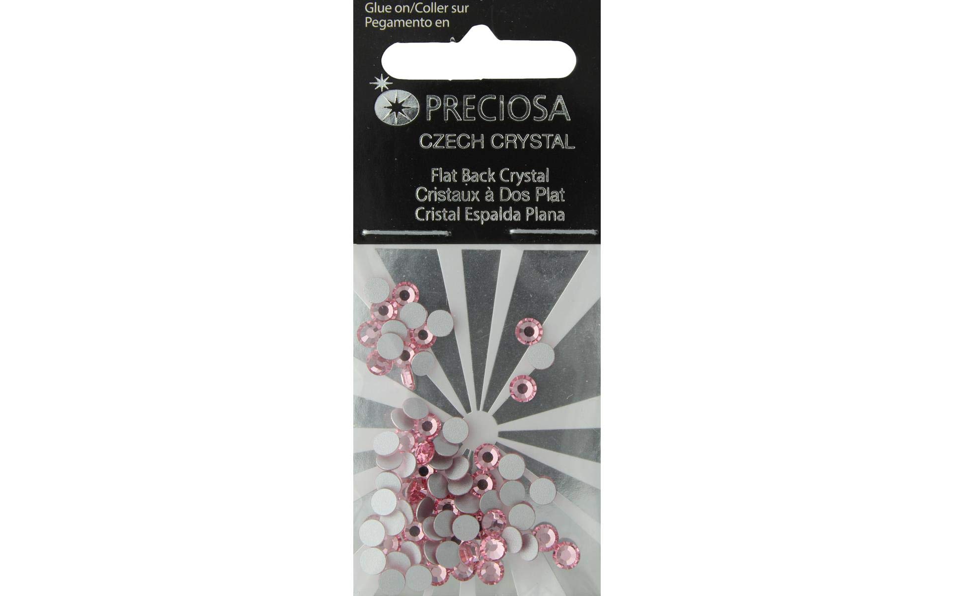 Preciosa Flat Back Crystals - Light Rose (72pcs) for Jewelry Making