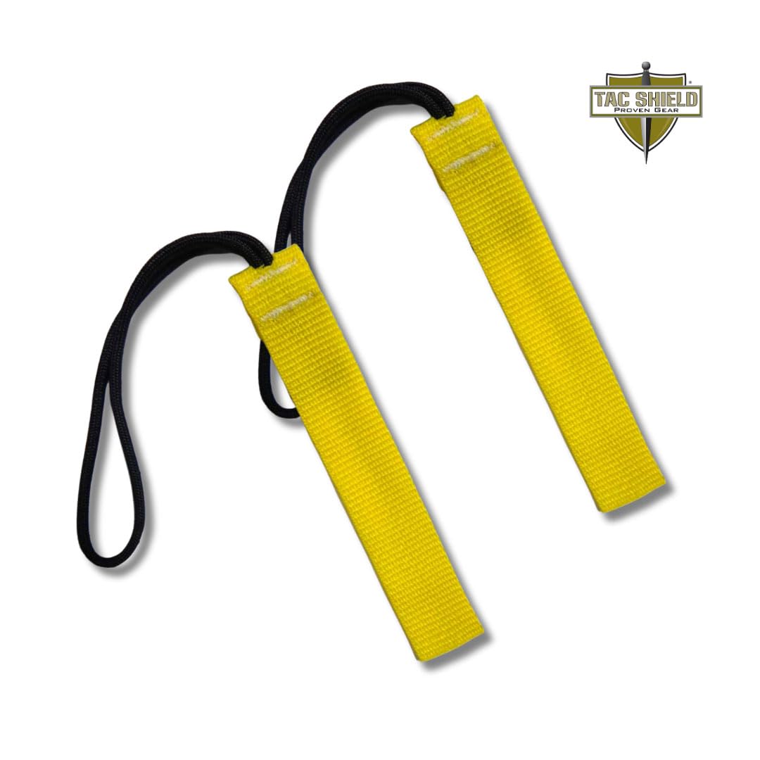 Tac Shield Stealth Gear Tag (2-Pack) - 1-Inch Durable & Lightweight Tactical ID Tags for Military Gear, Backpacks, Luggage & Equipment | Made in USA | Yellow | Perfect for Outdoor Adventures, Travel & Tactical Operations