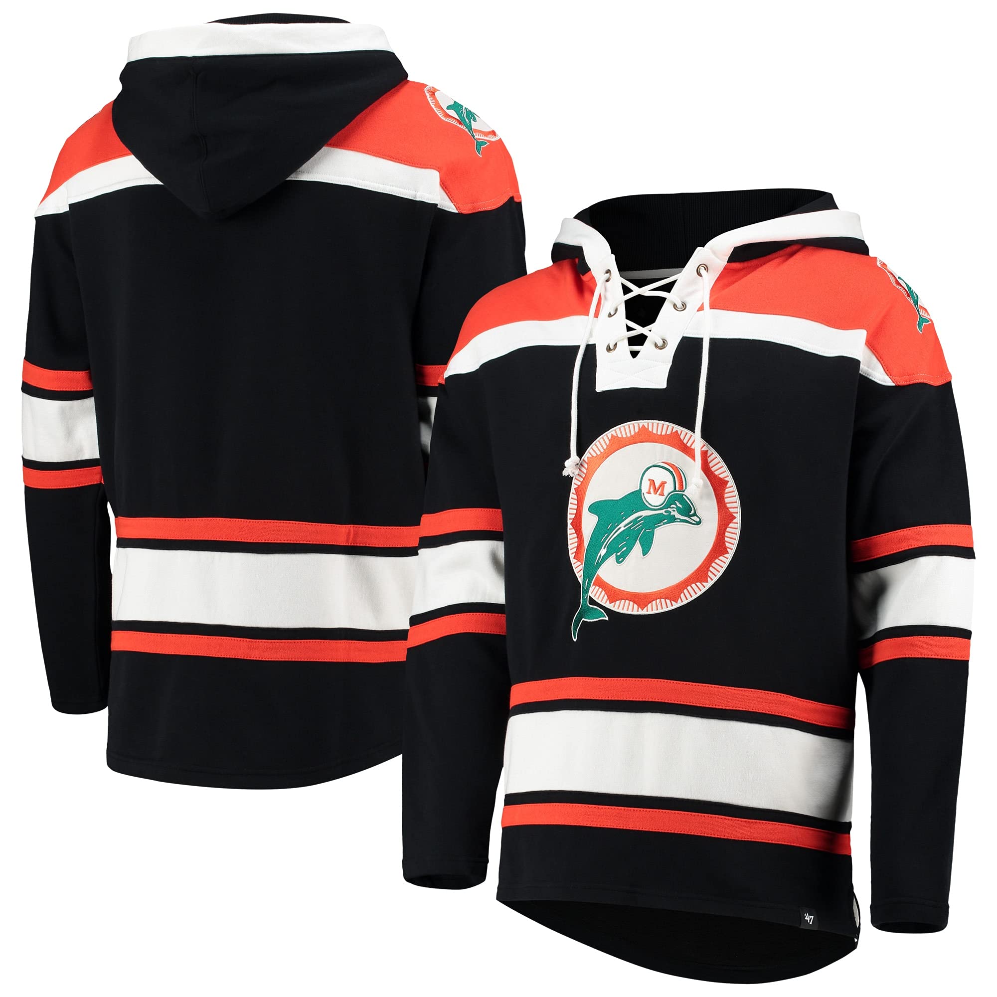 47 Men's NFL Throwback Lacer Pullover Hoodie - Vintage Football Sweatshirt for Game Day & Casual Wear | Officially Licensed NFL Apparel