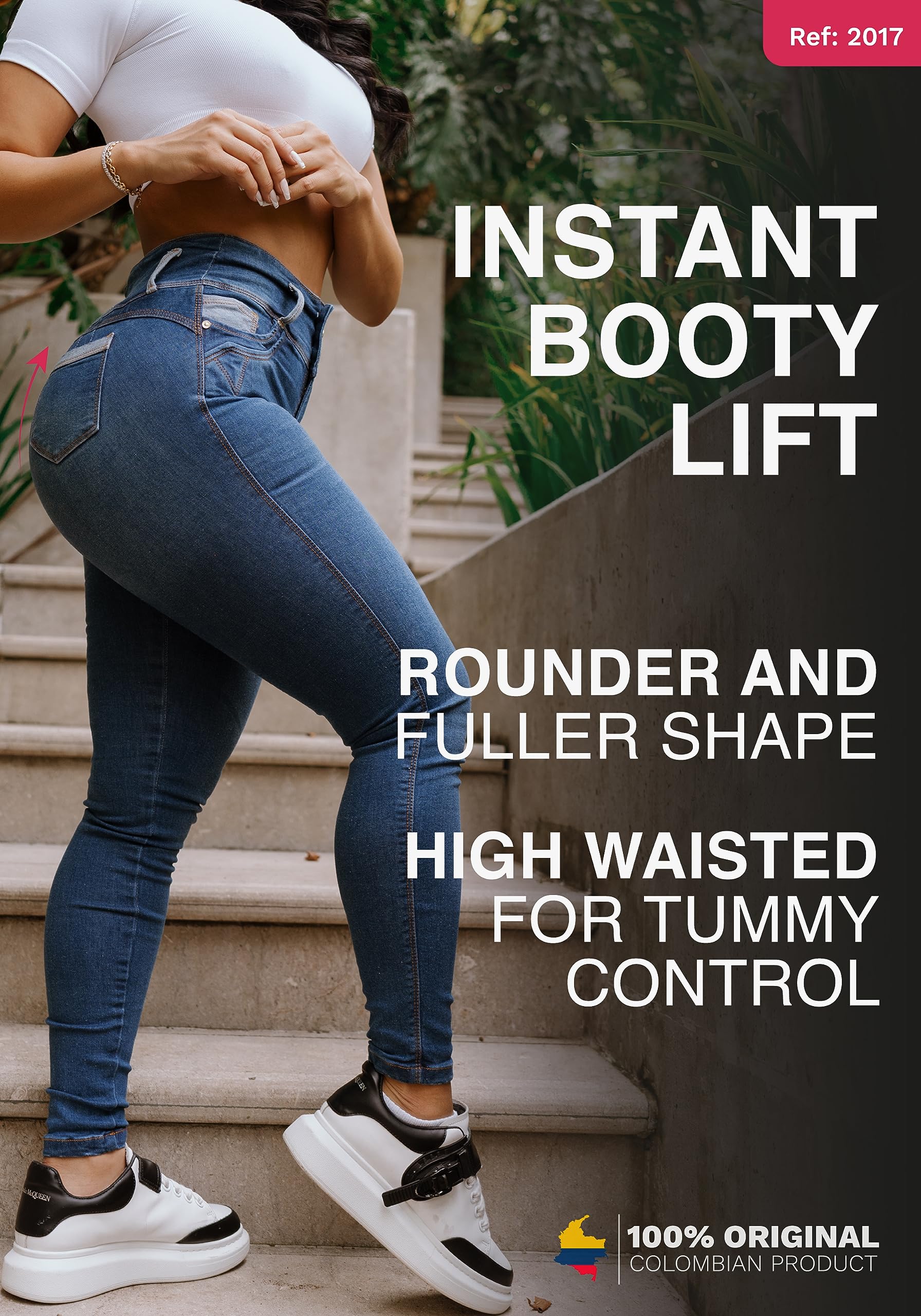 LT.ROSE Butt Lifting Jeans for Women | High Waisted Colombian Jeans for Curves | Perfect for Night Out & Date