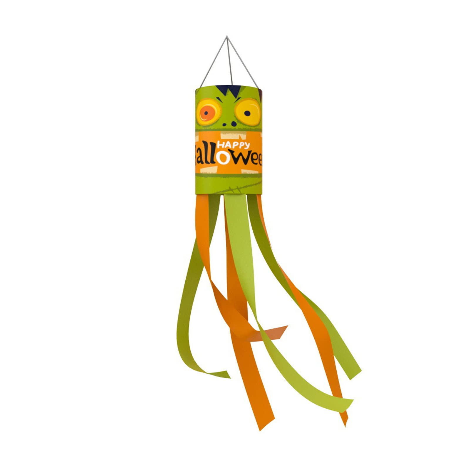 Okngr 2 Pack Halloween Ghost Windsocks - Outdoor Hanging Decorations for Yard, Patio, Garden & Pathway - Spooky Party Decor for Halloween Festivities