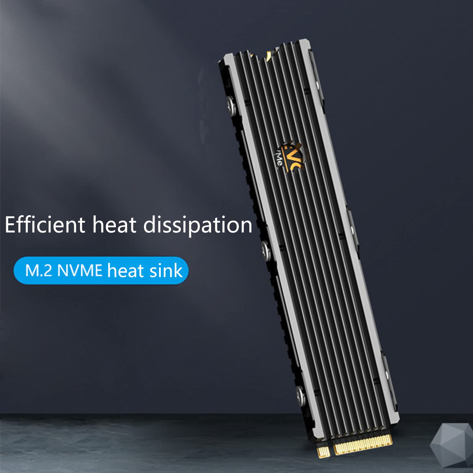 High-Performance Aluminum M.2 22110 Heatsink with Thermal Pads - Efficient Cooling Solution for NGFF NVME PCIE SSD Hard Drives - Perfect for Gaming PCs, Workstations & High-Speed Data Storage