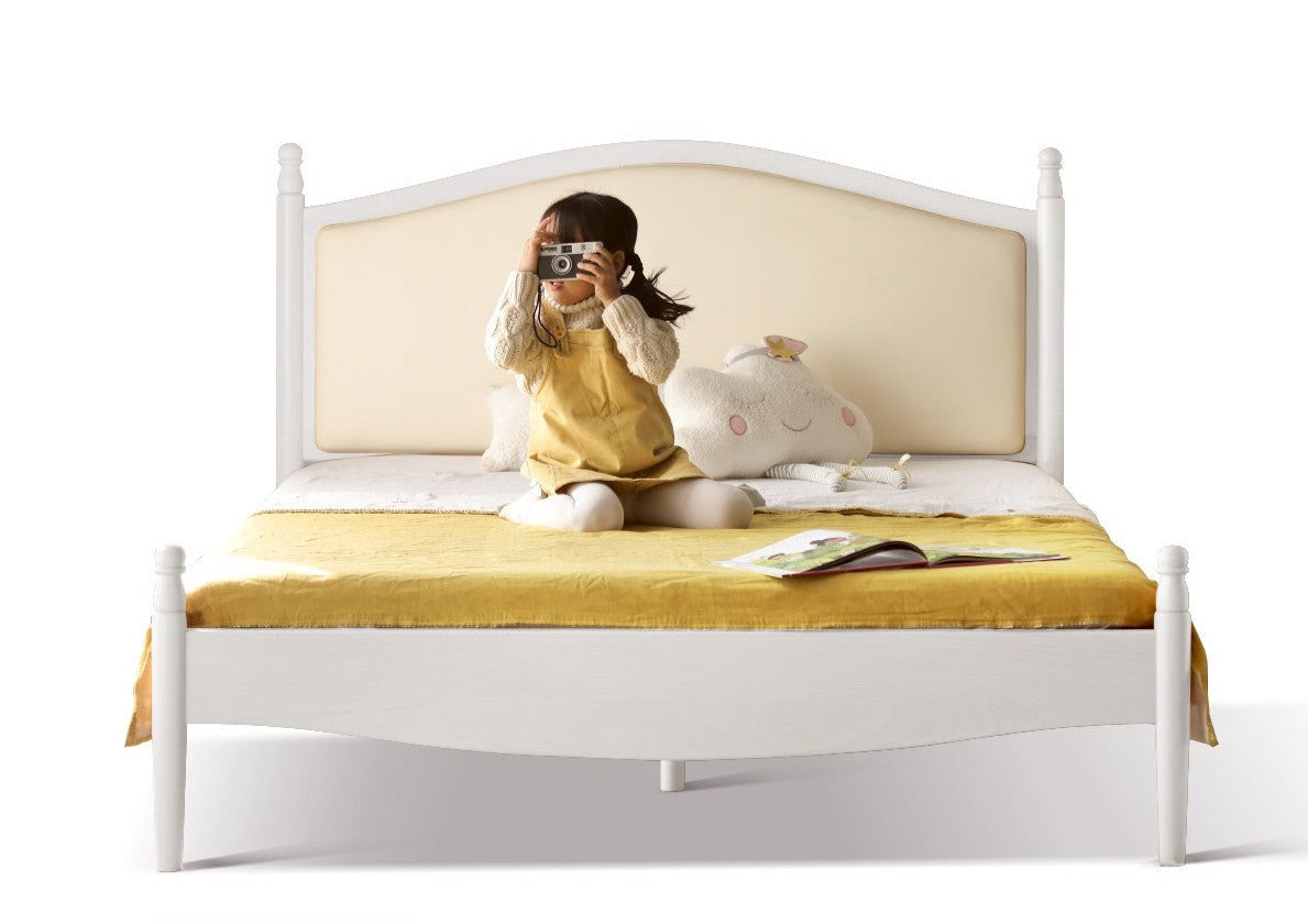 Solid Wood Princess Bed - Beech & Oak Wooden Toddler Bed for Girls - Perfect for Kids' Bedrooms, Nursery, and Playroom Decor