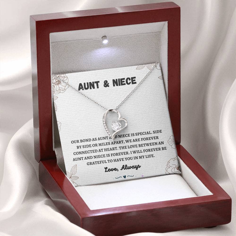 Forever Love Necklace - Heartfelt Gift for Aunt & Niece | Birthday, Christmas & Special Occasion Jewelry | Perfect for Family Bonding & Memorable Moments