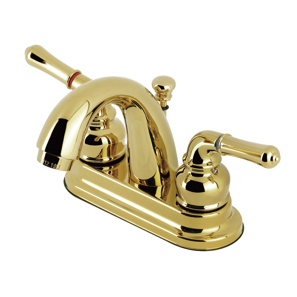 Kingston Brass KB5612NML 4-Inch Centerset Bathroom Faucet - Modern Nickel Finish for Vanity Sink, Perfect for Bathroom Renovation & Home Upgrade