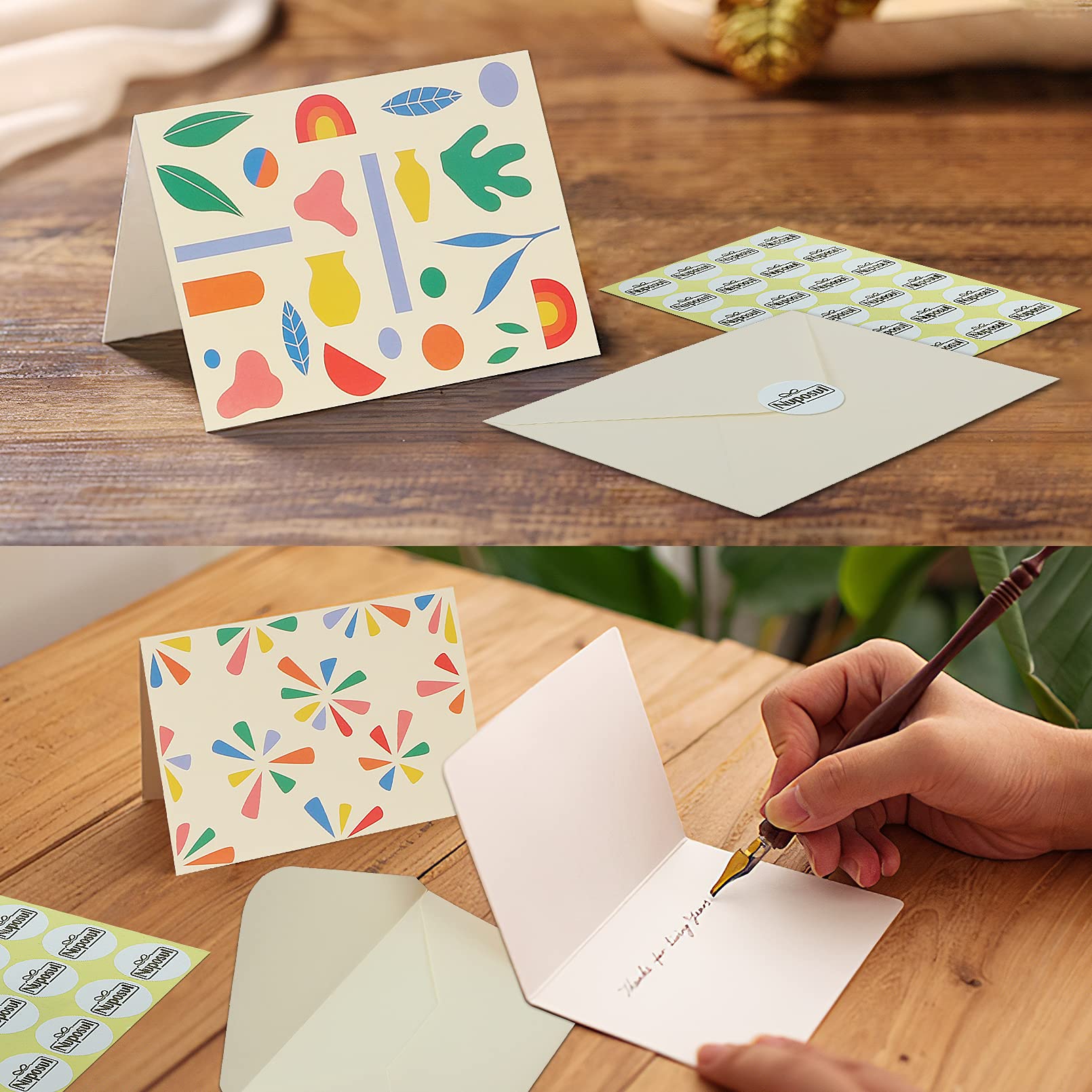 24 Pack Blank Greeting Cards with Envelopes - All Occasion Card Set for Birthday, Thank You, Baby Shower & Wedding - Perfect for Handwritten Notes, Party Invitations & Special Events
