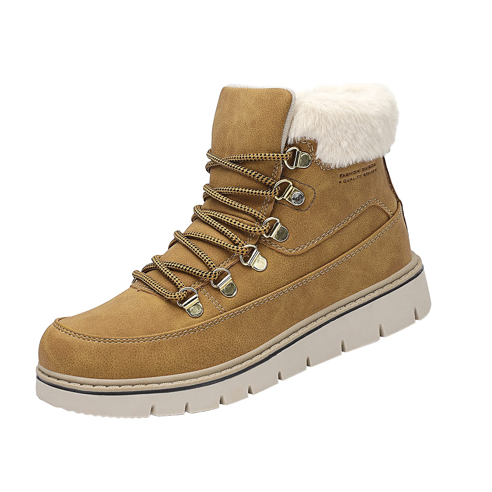 MAZURKA Women's Waterproof Hiking Boots - Non-Slip Warm Snow Ankle Boots for Outdoor Trekking & Winter Adventures | Fashion Mid-Low Cut Design for Hiking, Camping & Snowy Trails