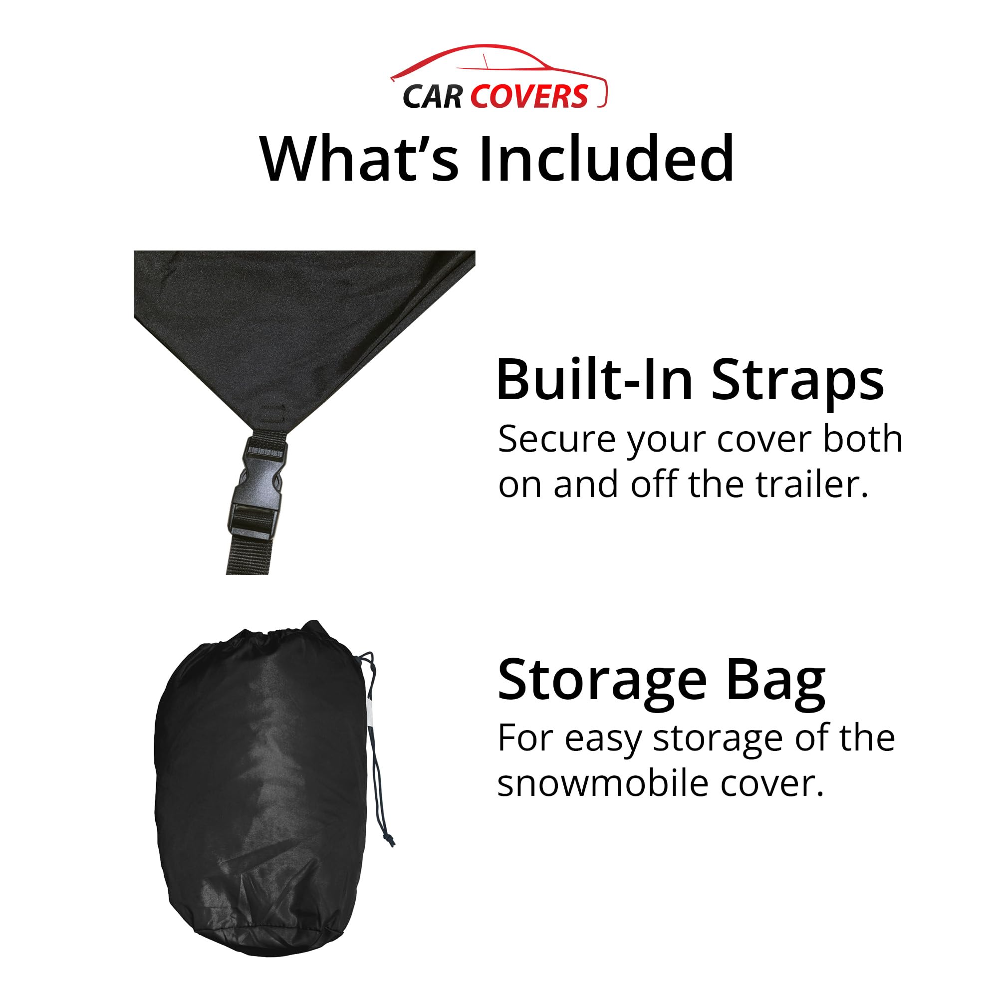 CarCovers Weatherproof Snowmobile Cover for Ski-doo 2019 Tundra Sport 600 Ace - Access Panels, Storage Bag, Snowmobile Gear, Protection Accessories for Winter Storage & Outdoor Use