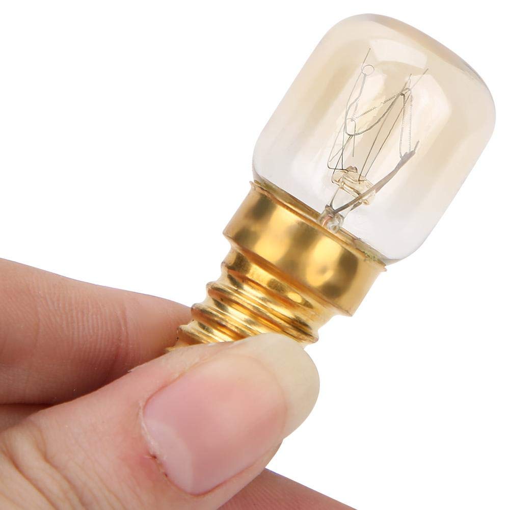 10Pcs 15W E14 Brass Microwave Oven Light Bulbs - 300℃ High Temperature Resistant - Replacement Parts for Microwave, Oven, and Small Appliances - Perfect for Home Kitchen and Commercial Use