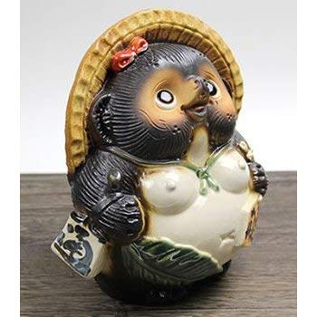 Authentic Japanese Tanuki Raccoon Dog Statue - 8.66 Inch Height, Handcrafted Collectible for Home Decor & Garden Ornament | Perfect for Zen Gardens, Japanese-Themed Decor & Good Luck Charm