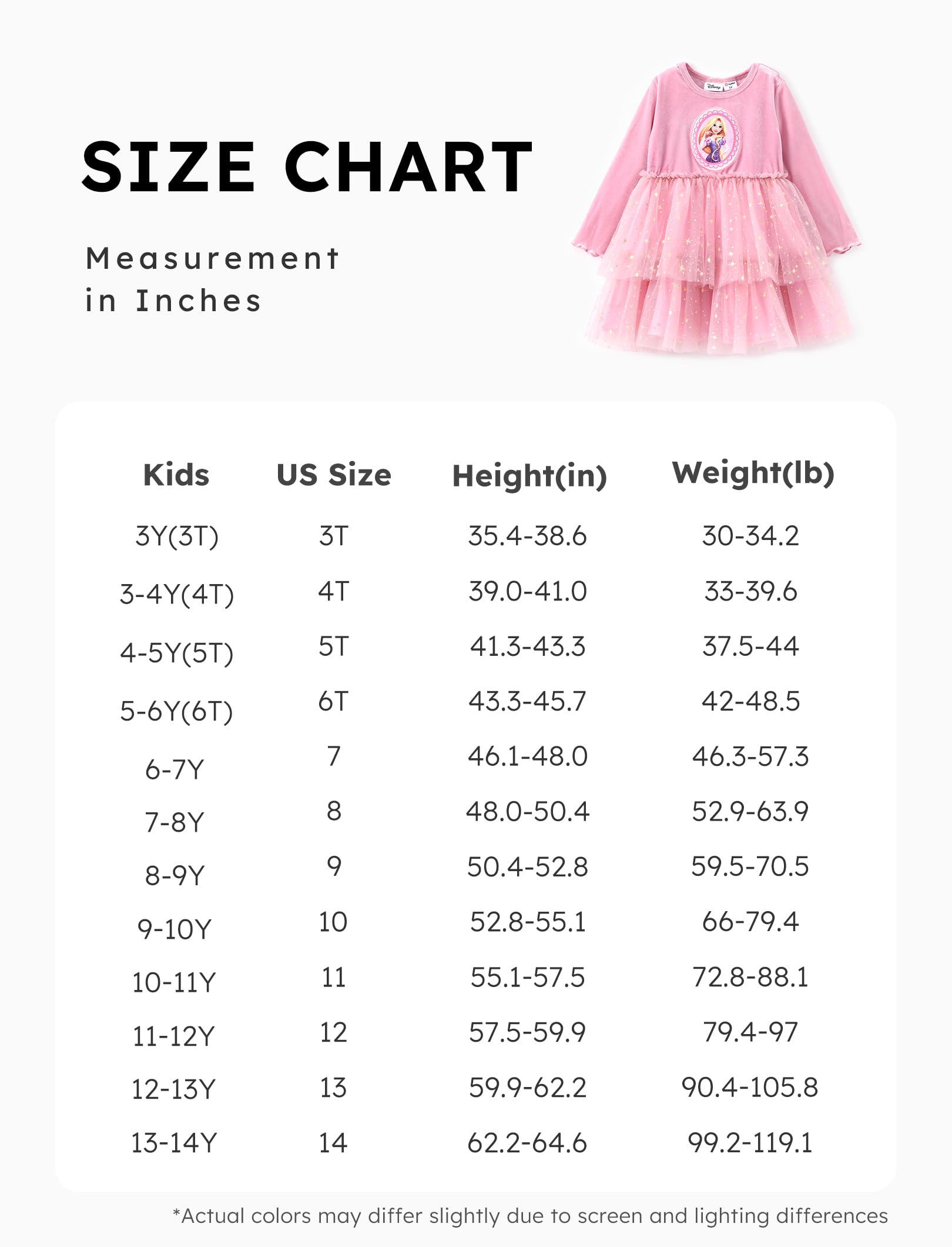 Disney Princess Toddler Girl Flutter Sleeve Tulle Dress - Birthday Party Costume, Fairy Tale Dress Up, Photo Shoot & Special Occasion Outfit