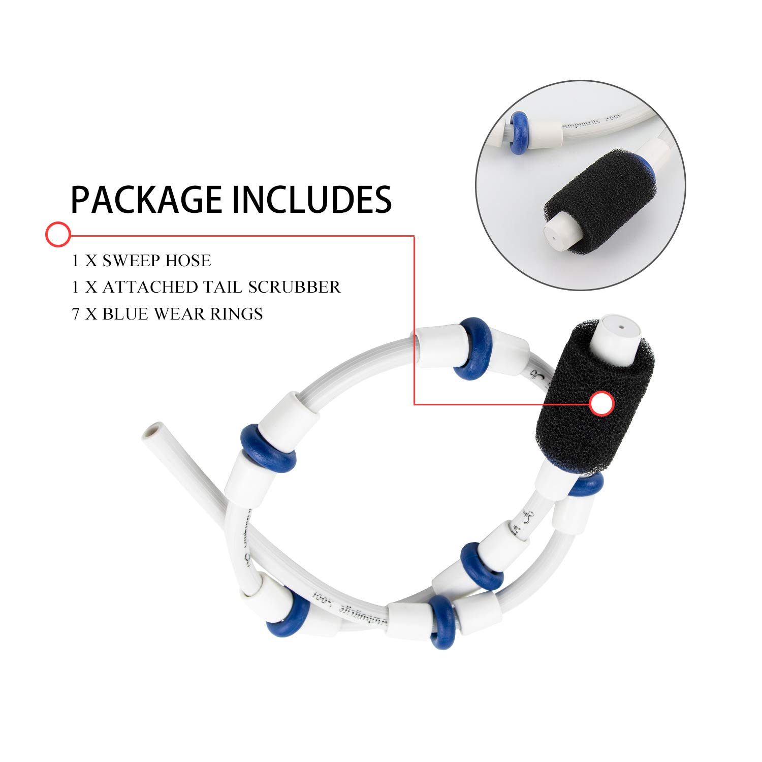 Funmit Automatic Pool Cleaner Sweep Hose Replacement for Zodiac Polaris 280 380 480 180 - B5 B-5 Compatible Parts - Ideal for In-Ground & Above-Ground Pools