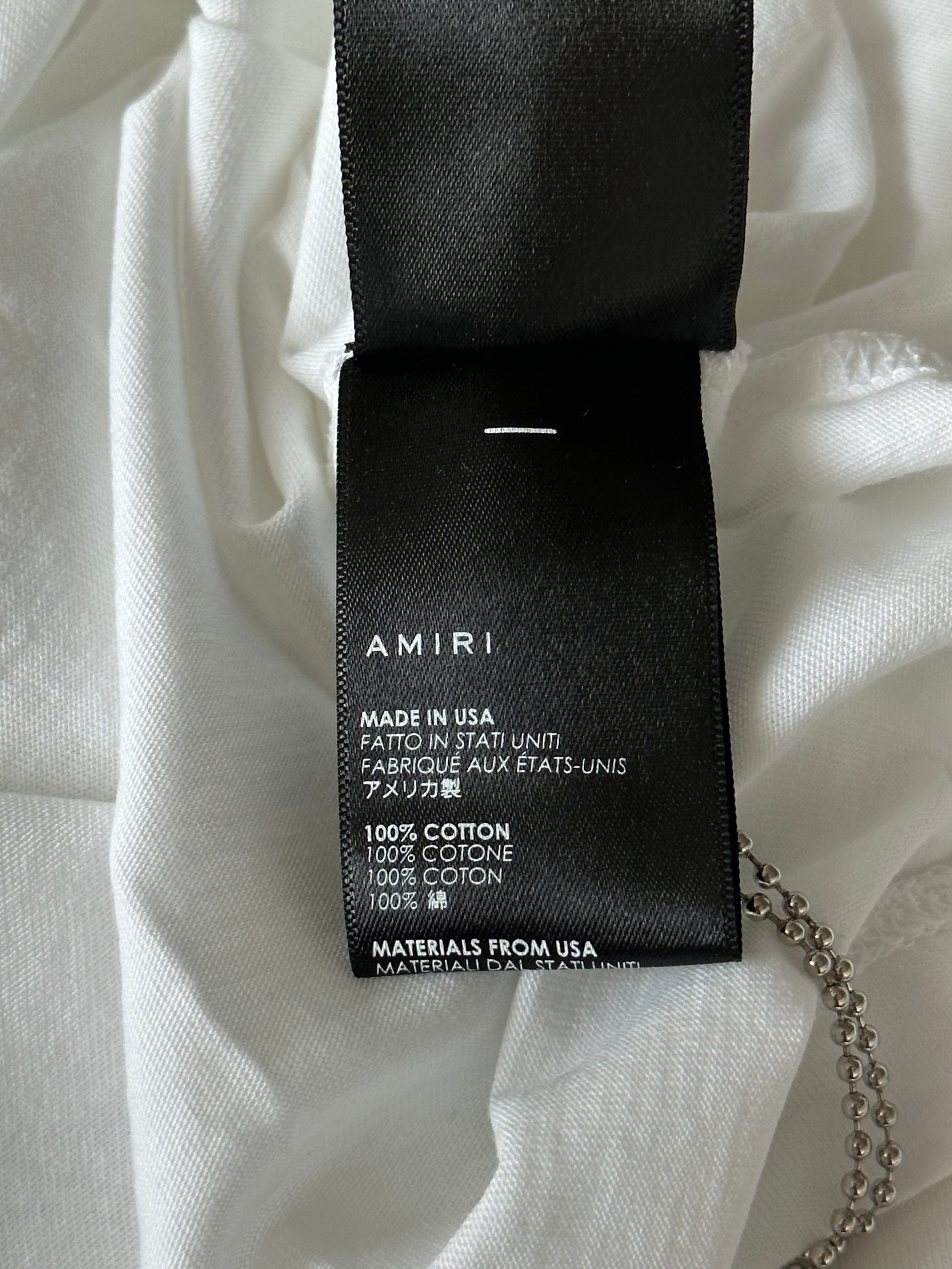 Amiri White Rainbow Beverly Hills T-Shirt for Men | Stylish Graphic Tee for Casual Wear & Street Fashion