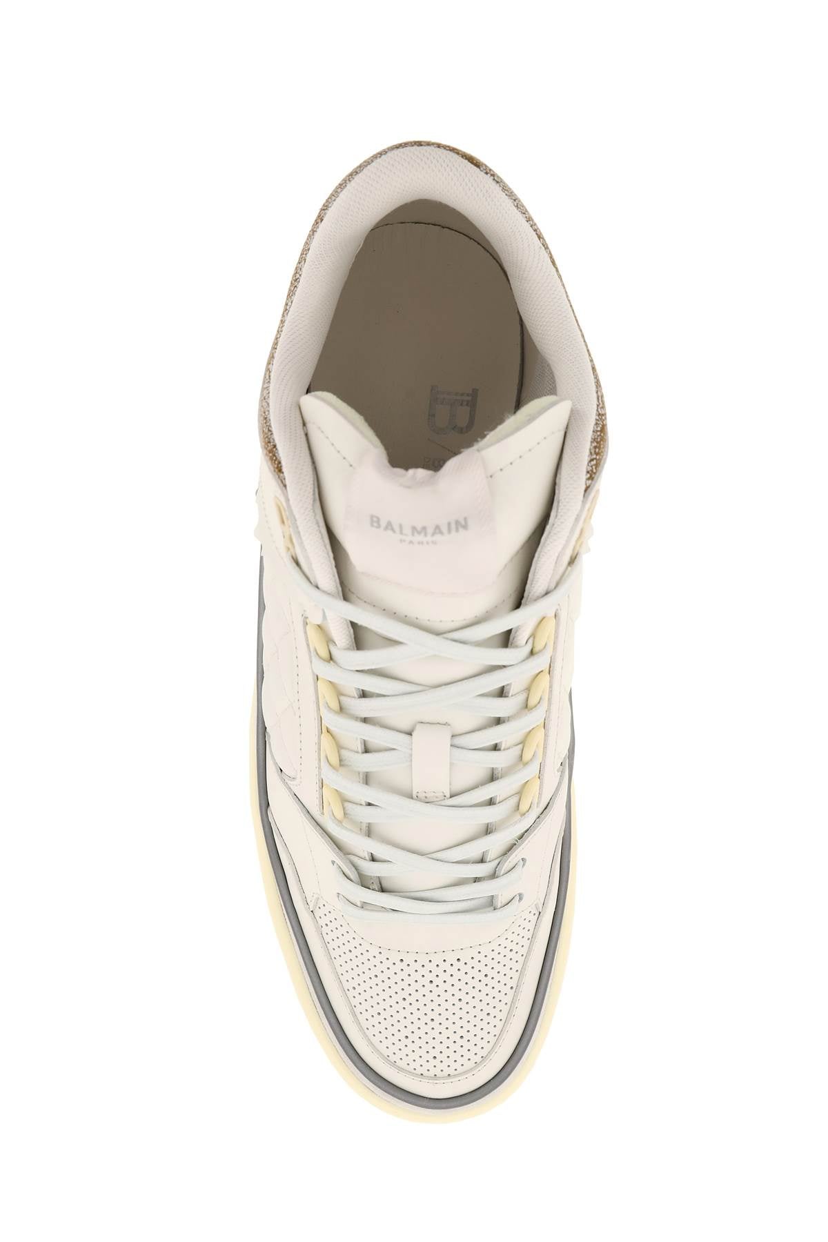 Balmain 'B Court' Mid Top Sneakers for Women - Luxury Fashion Sneakers for Casual Wear, Street Style & Everyday Comfort