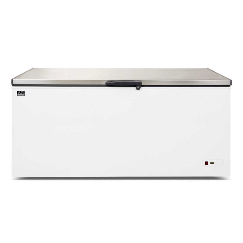 AG Stainless Steel Lid Chest Freezer - 550L (145 Gallon) Large Capacity BD650S for Home, Restaurant & Commercial Food Storage