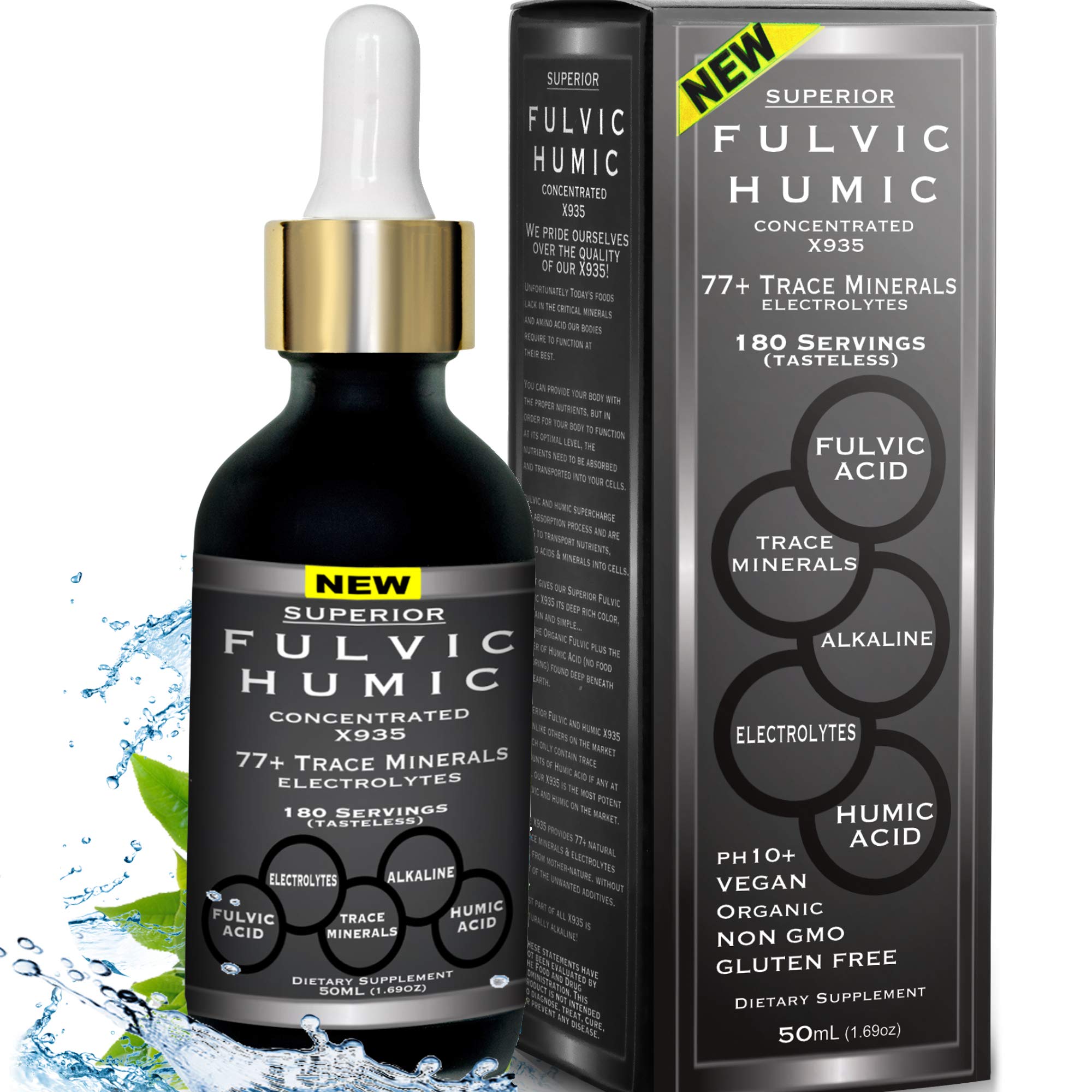 Premium Fulvic Minerals & Wild Oregano Oil Drops - Organic Fulvic Humic Acid Supplement with High-Potency Mediterranean Oregano Essential Oil - Supports Immune System, Digestion & Detox - Perfect for Daily Wellness & Natural Health Routines