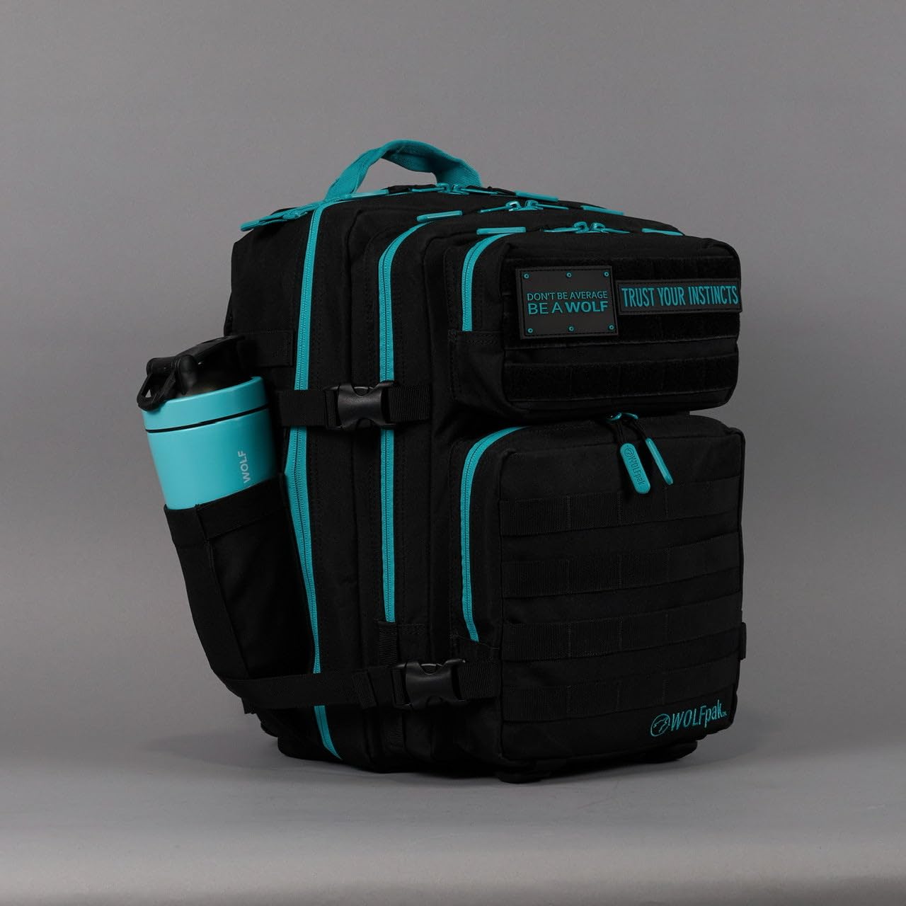WOLFpak 35L Waterproof Hiking Backpack - Fierce Aqua Outdoor Gear for Camping, Travel & Work | Durable Daypack with Laptop Sleeve