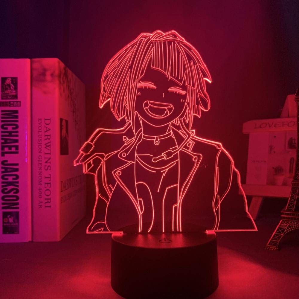 3D Illusion LED Night Light - Anime Kyouka Jirou My Hero Academia Character Lamp with 7 Color Touch Control | Perfect for Kids Bedroom Decor, Christmas & Birthday Gifts | Creates Magical Ambiance for Nighttime Reading and Relaxation