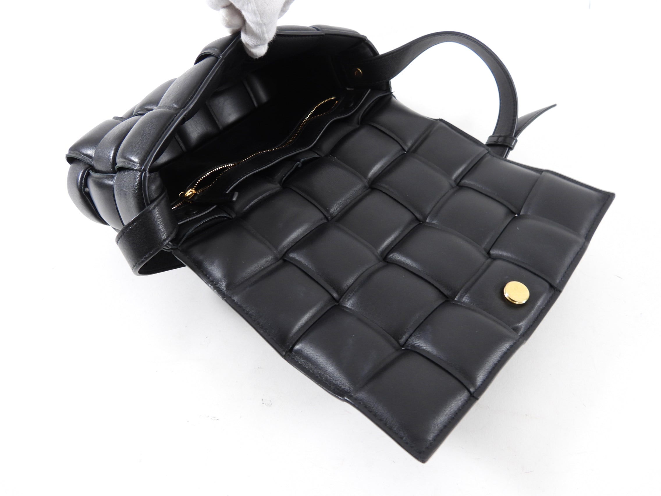 Bottega Veneta Black Padded Cassette Bag - Luxury Crossbody Shoulder Bag for Women | Perfect for Date Night, Office & Travel Accessories
