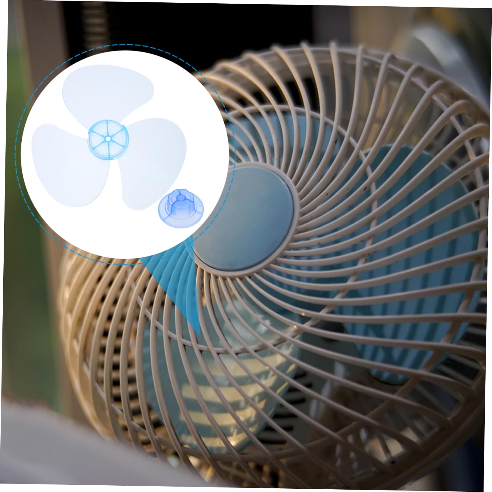 SOLUSTRE 12 Plastic Fan Blades Replacement - 3 Leaf Electric Fan Parts for Table Fan, Household Fan, Air Conditioner & Ceiling Fan - Durable PP Material for Home, Office & Outdoor Cooling