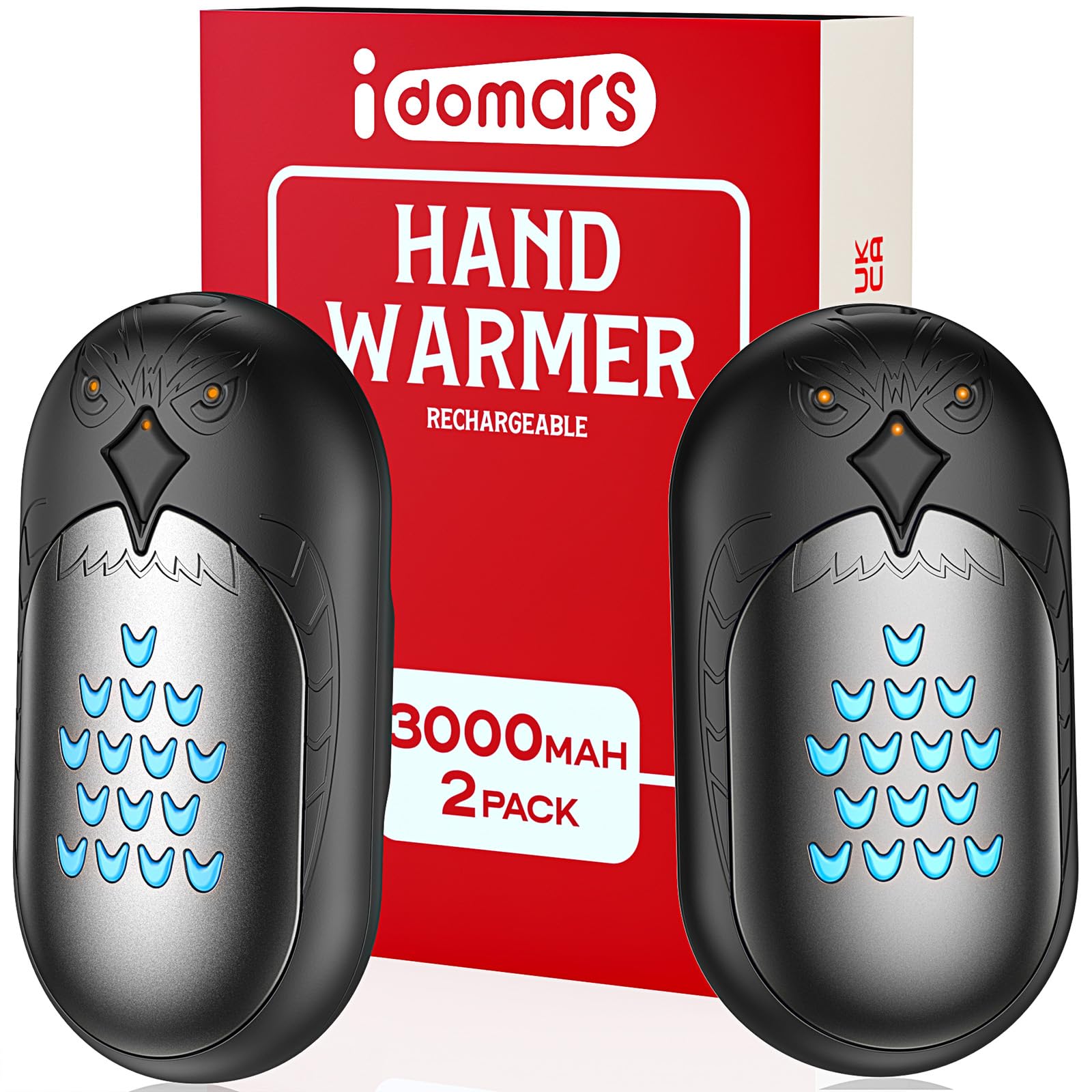 Rechargeable Electric Hand Warmer - 2-in-1 Portable Hand Warmer with 20-Hour Battery Life, USB-C Charging for Winter Outdoor Sports, Camping & Cold Weather Activities