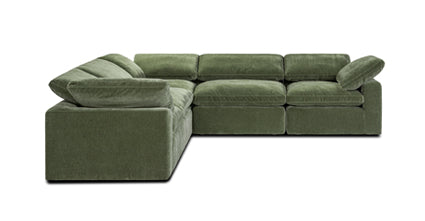 5-Piece Aspen Modular Corner Sectional Sofa Set - Modern L-Shaped Couch with Reversible Chaise for Living Room, Family Room & Home Theater