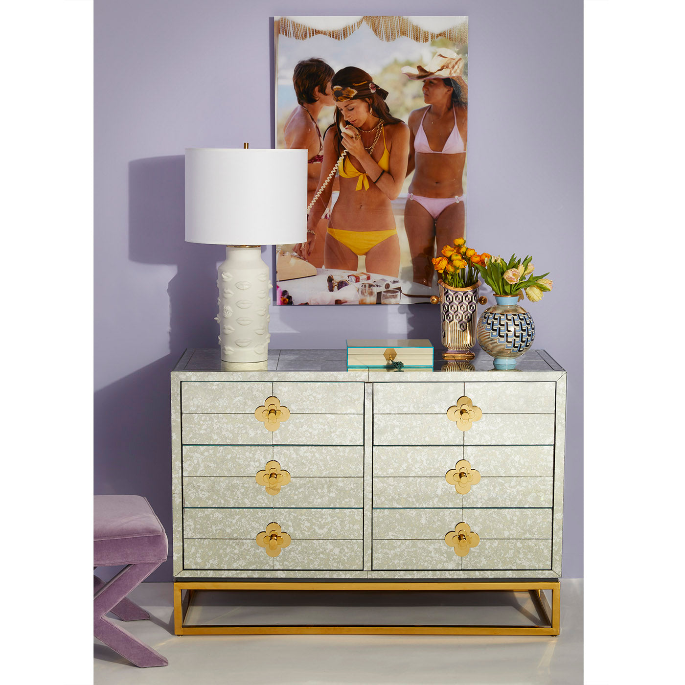 Delphine 6-Drawer Dresser - Modern Wooden Chest of Drawers for Bedroom & Closet Organization - Perfect for Home Storage & Decor