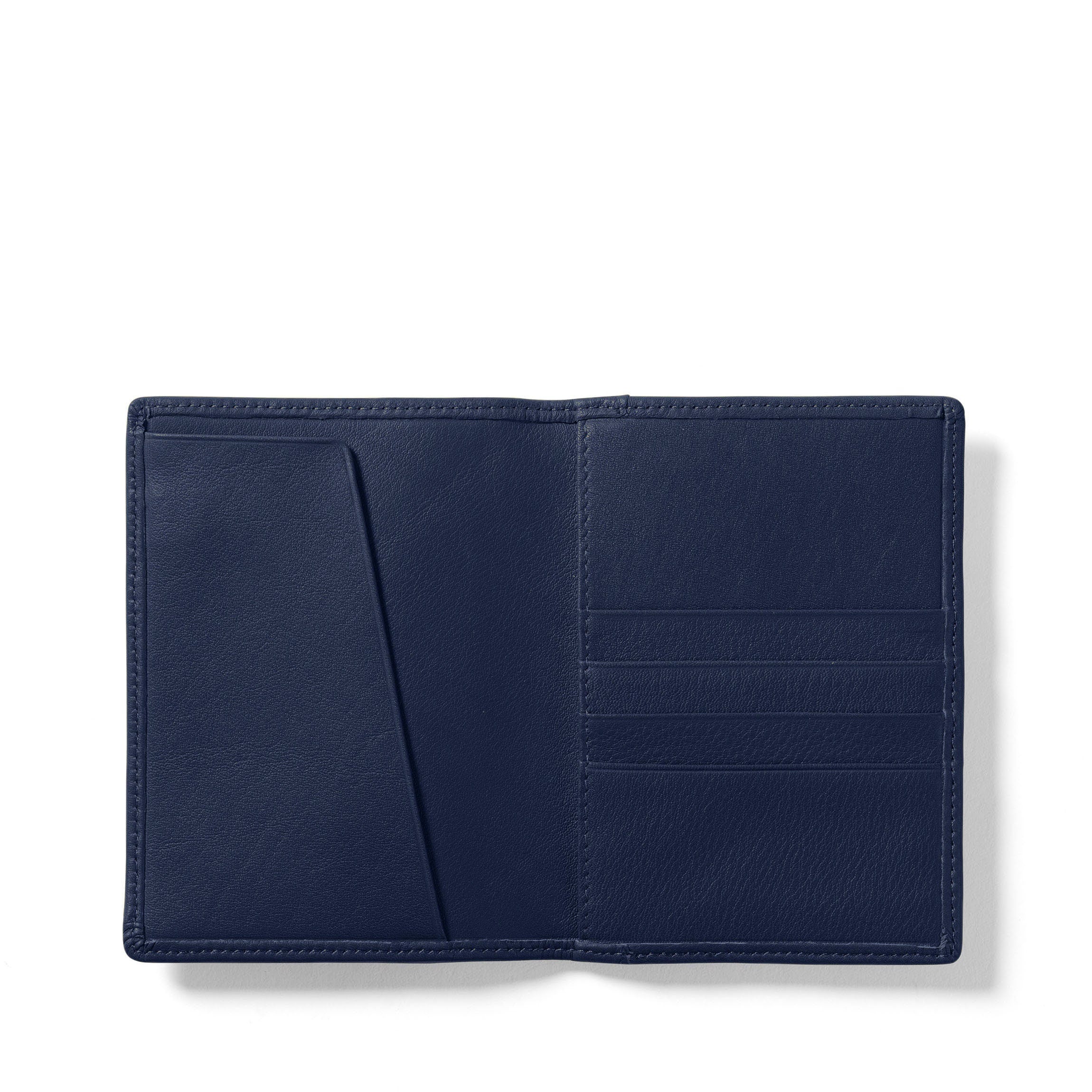 Premium Navy Blue Passport Holder - RFID Blocking Leather Travel Document Protector for International Flights & Business Trips