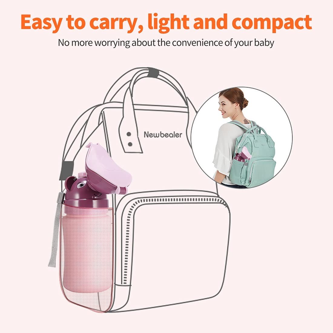 Portable Toddler Travel Potty for Boys & Girls - Lightweight & Convenient for Camping, Road Trips, Airplane & Train Travel - Outdoor Toilet Training Solution (Pink) - Perfect for Road Trips, Camping & Emergency Use