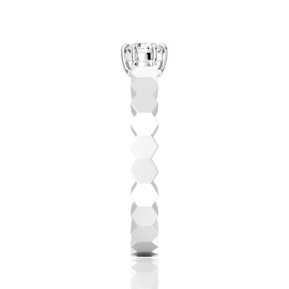 Lab Grown Diamond Geometric Promise Ring for Women - Elegant Engagement & Anniversary Gift for Her