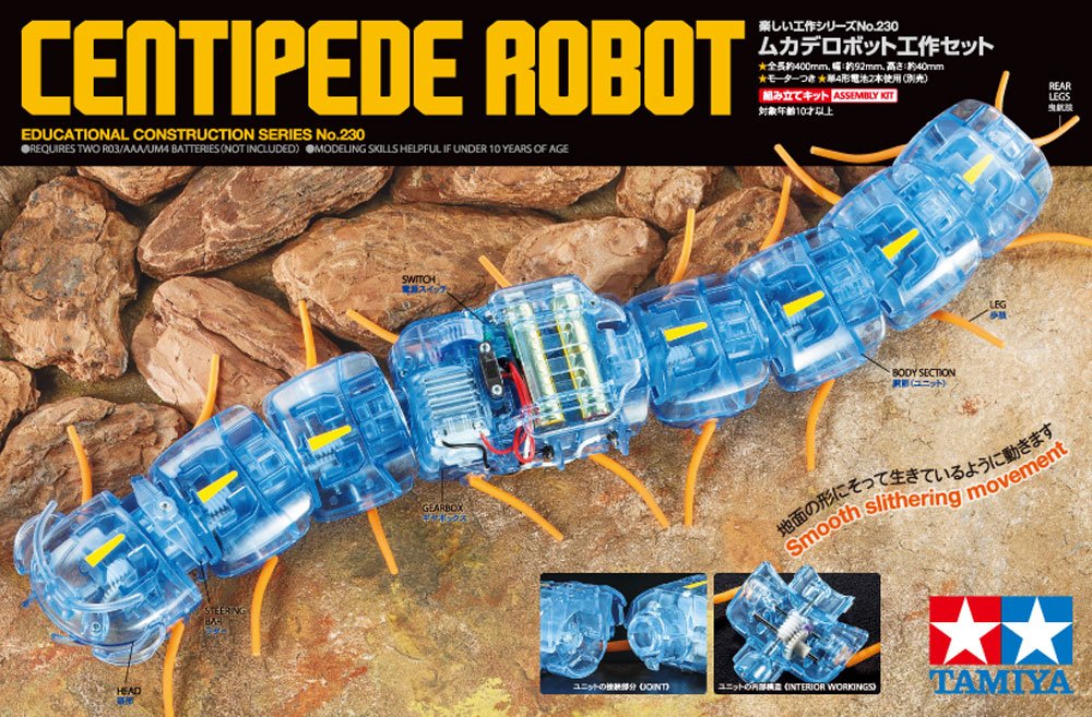 Tamiya 70230 Centipede Robot Kit - DIY Robotics Project for STEM Education & Hobbyists - Perfect for Science Fairs, Classroom Learning & Robot Enthusiasts