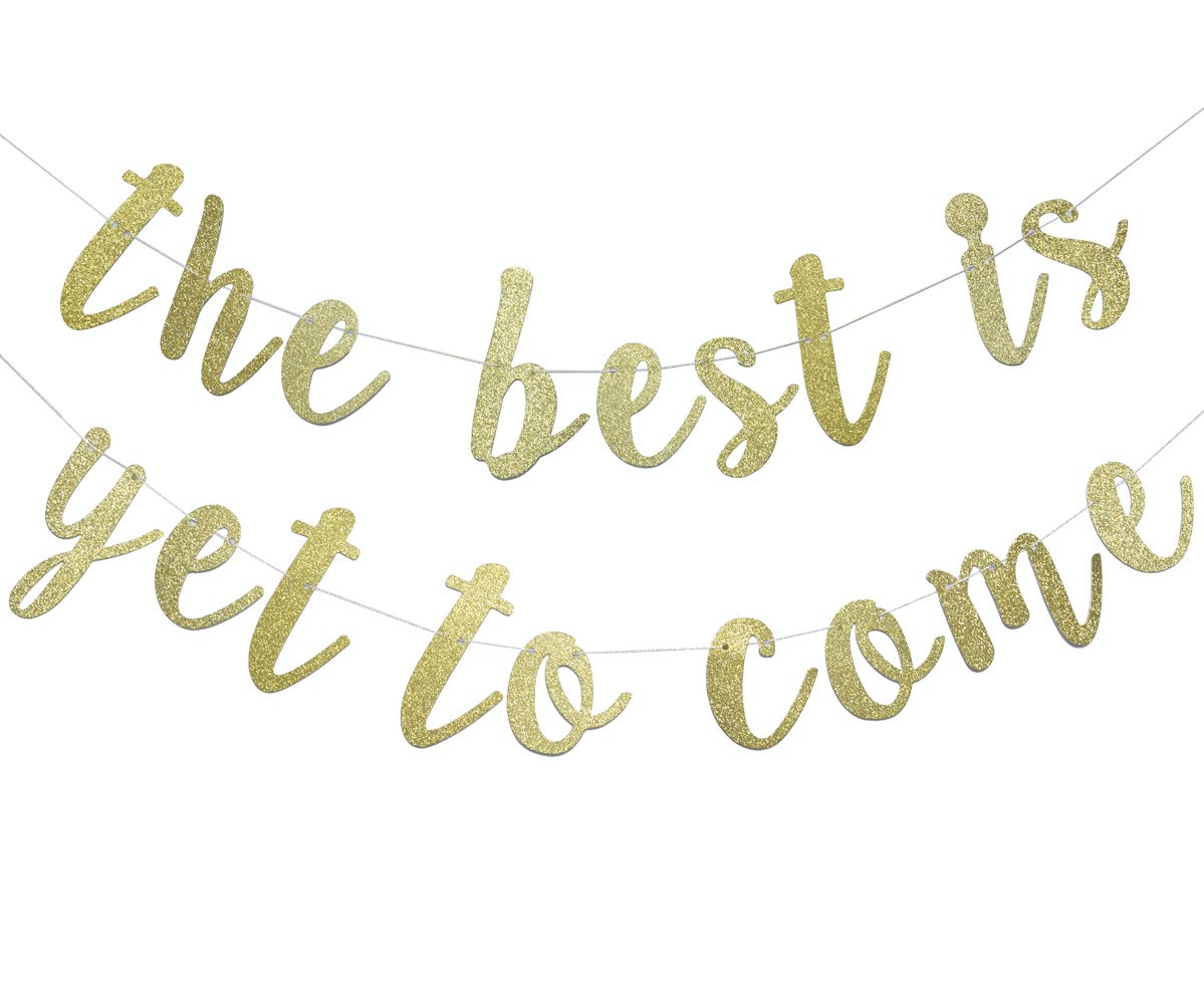 Gold Glitter Wedding Banner for Bridal Shower & Party Decor