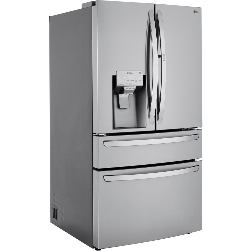 LG LRMDC2306S 36-Inch 4-Door French Door Refrigerator - 23 Cu. Ft. Stainless Steel Smart Counter-Depth Fridge with Door-in-Door & Smart Cooling System - Perfect for Modern Kitchens & Open Floor Plans