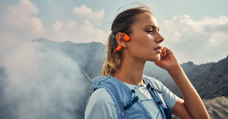 Shokz OpenRun Pro 2 Open Ear Bone Conduction Headphones - Wireless Bluetooth Sports Headset for Running, Cycling & Workout - Sweatproof & Lightweight Design