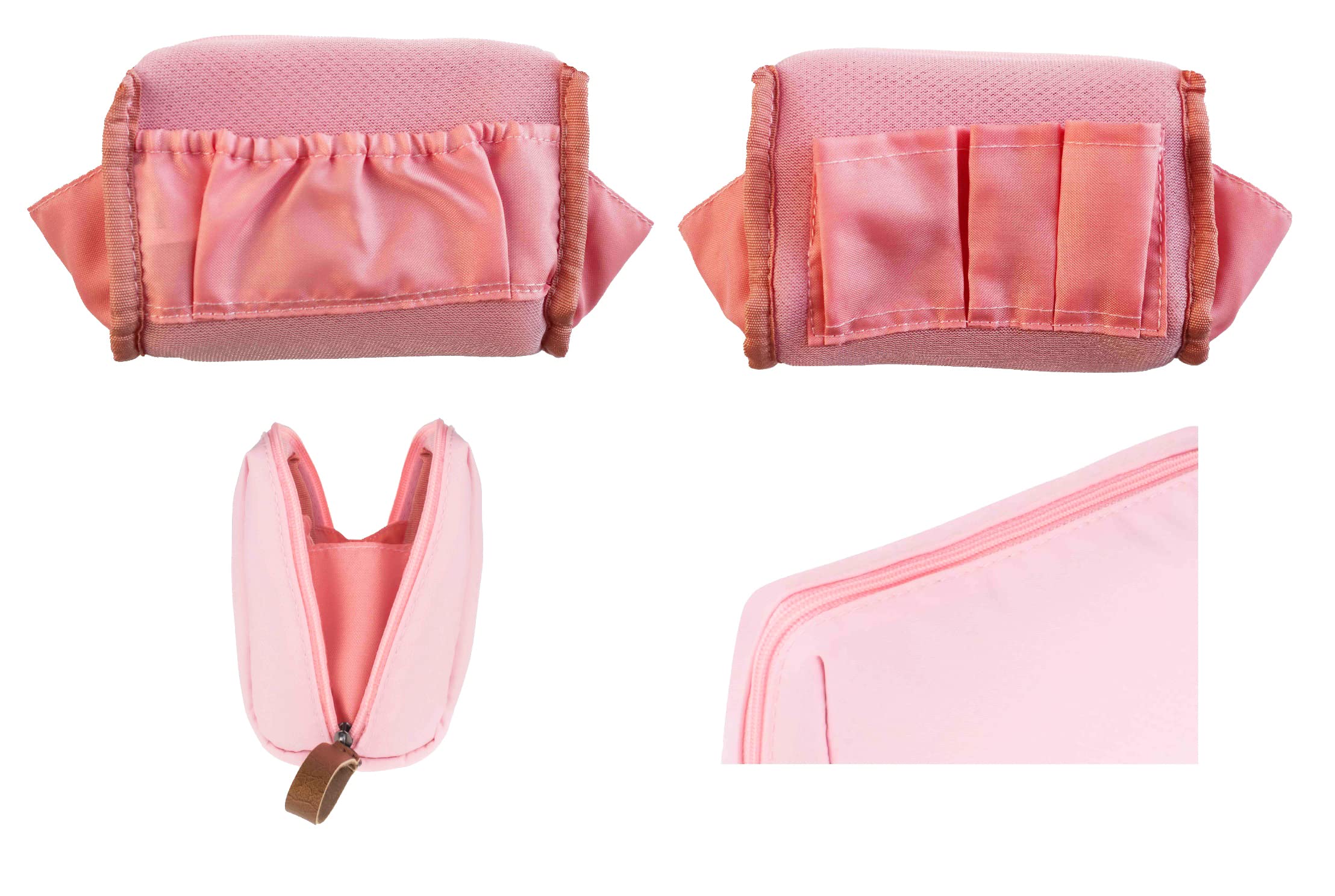 Waterproof Small Makeup Bag for Women - Portable Travel Cosmetic Pouch, Square Pink Organizer for Toiletries, Cosmetics & Jewelry | Perfect for Travel, Gym, Daily Use & Gift Giving