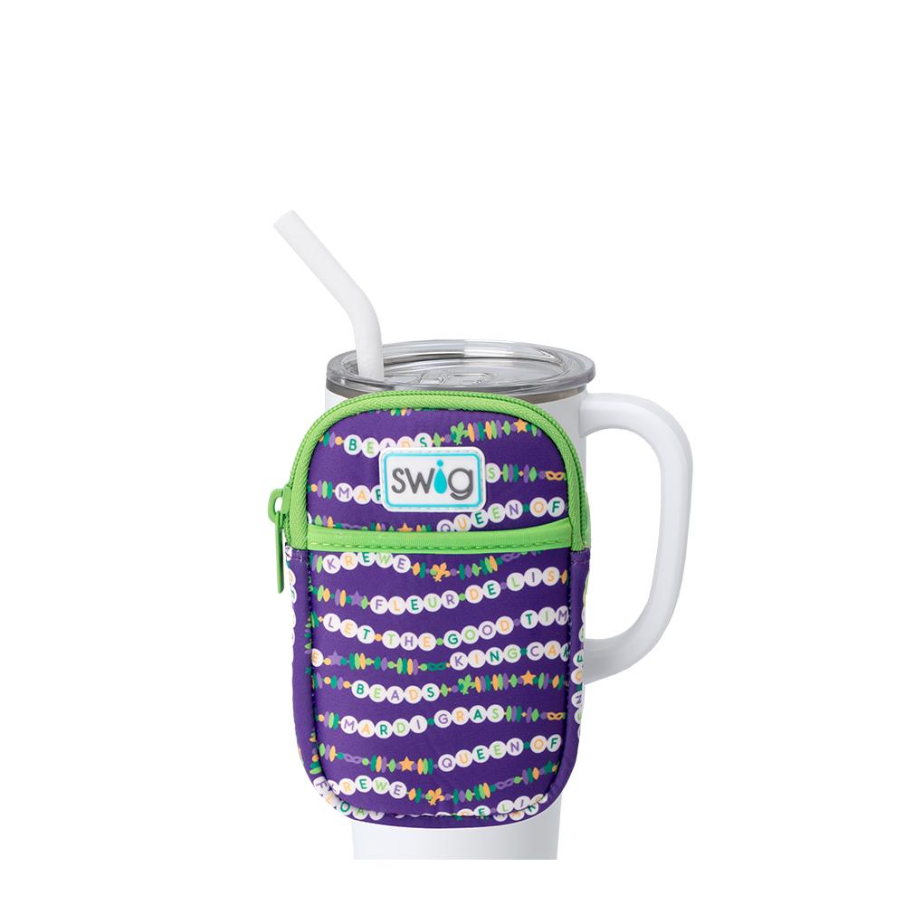 My Mardi Era Mega Mug Pouch - Insulated Travel Coffee Cup Holder for Hot & Cold Drinks - Perfect for Commuting, Camping, and Office Use