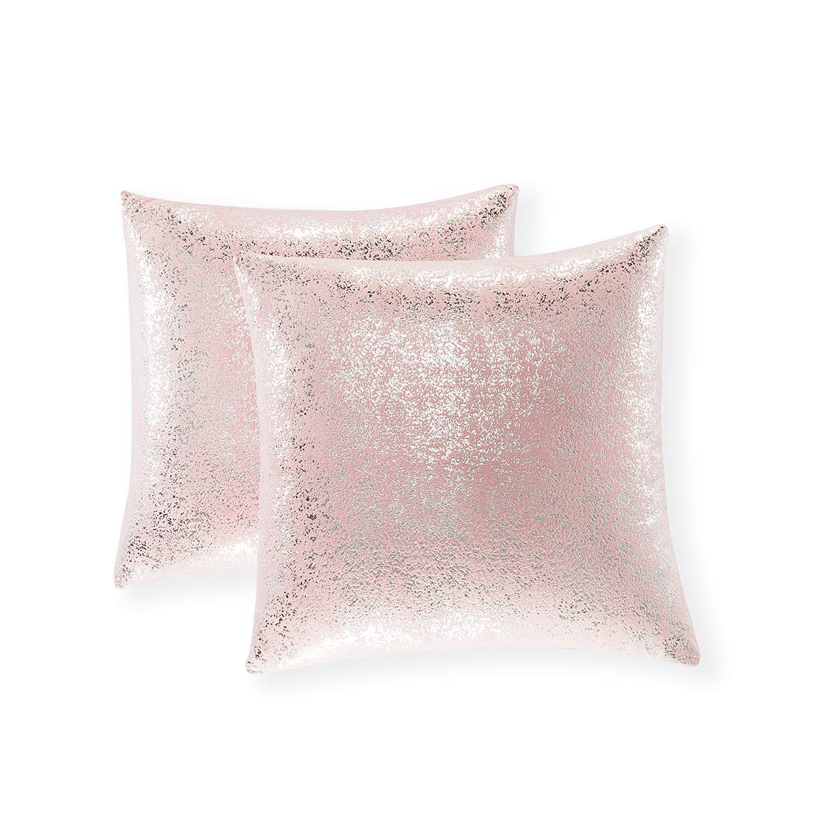 Xinrjojo 2 Pack Vintage Shining & Starry Throw Pillow Covers 22x22 Inches - Silver & Light Pink for Couch, Sofa, Bedroom Decor | Perfect for Living Room, Bedroom & Home Styling