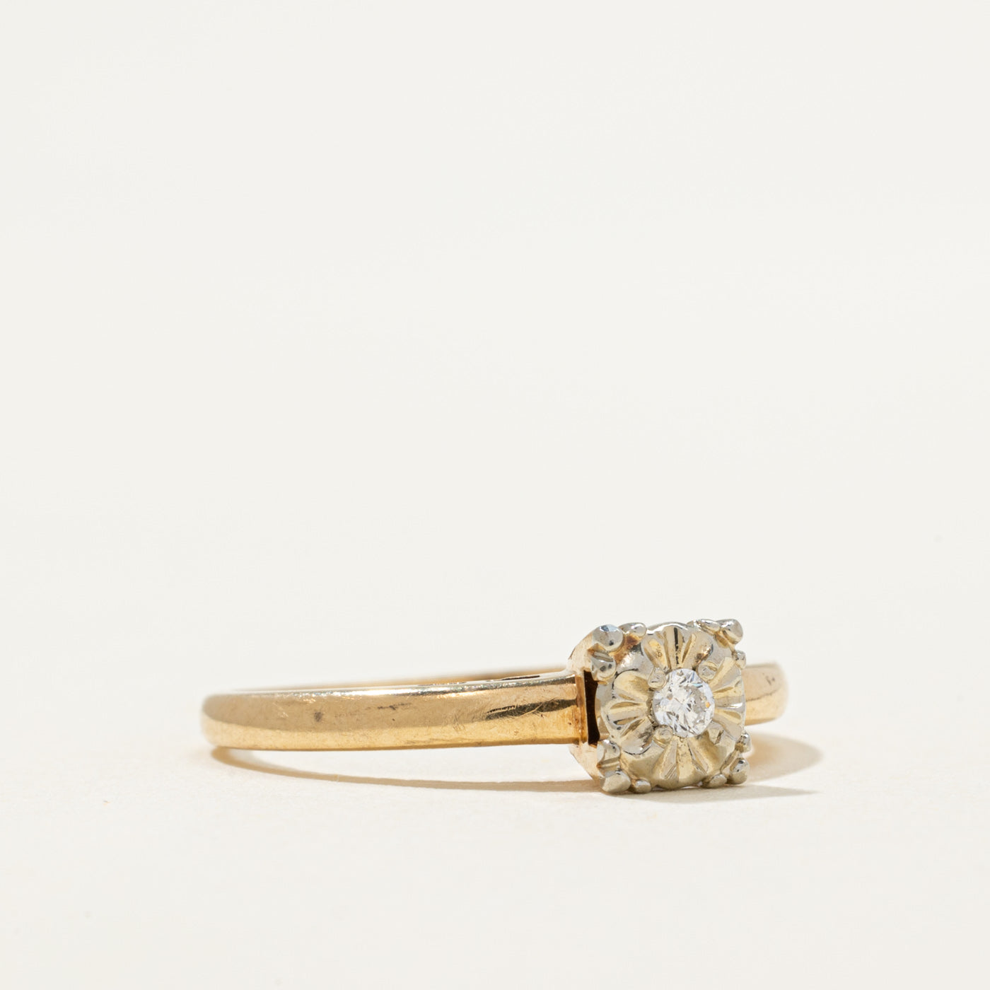0.04ct Illusion Set Diamond Ring - Size 6 | Elegant Wedding Band & Anniversary Gift for Women | Perfect for Engagement, Proposal & Special Occasions