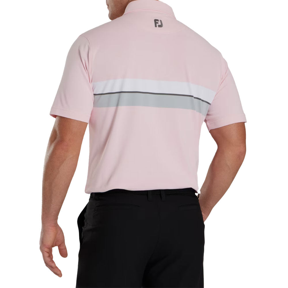 FootJoy Men's Double Chest Pique Golf Polo Shirt - Moisture-Wicking & Breathable Performance Top for Golfing, Work & Casual Wear