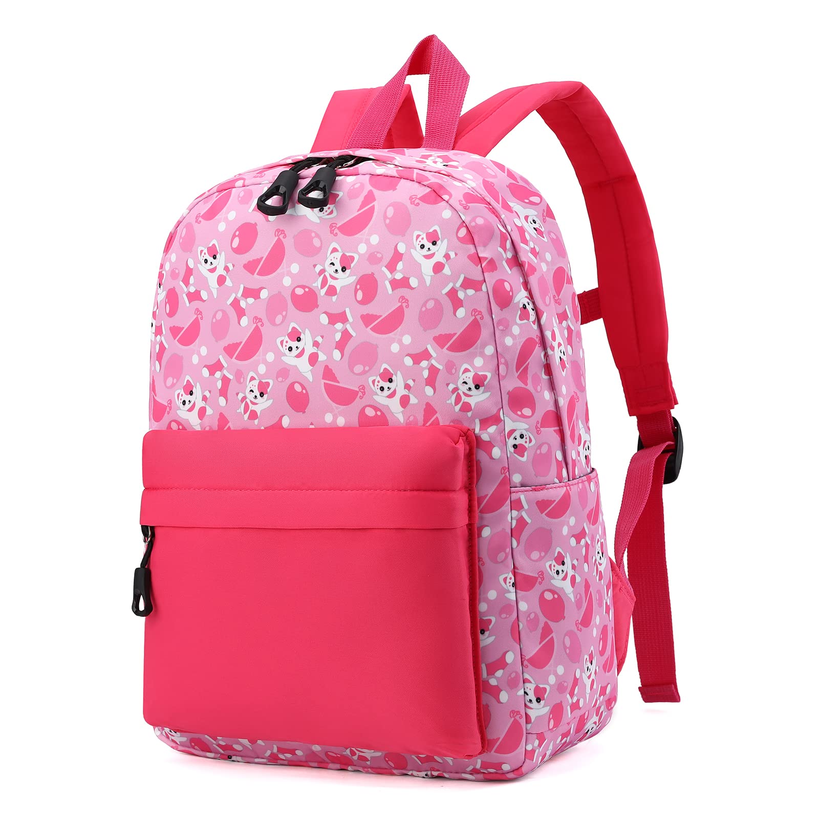**Durable Little Kids Backpack for Boys & Girls - Cute Preschool Backpack with Secure Chest Buckle (Puppy Pink) - Perfect for School, Daycare & Travel**