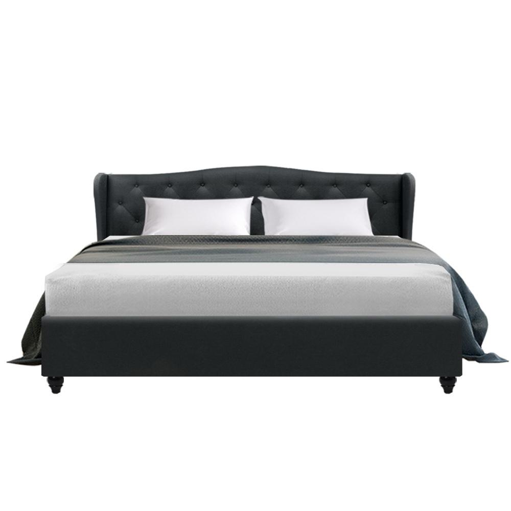 King Premium Altona Bed Charcoal Euro Top Mattress - Medium Firm Support with Cooling Bamboo Topper | Perfect for Master Bedrooms, Guest Rooms & Hot Sleepers