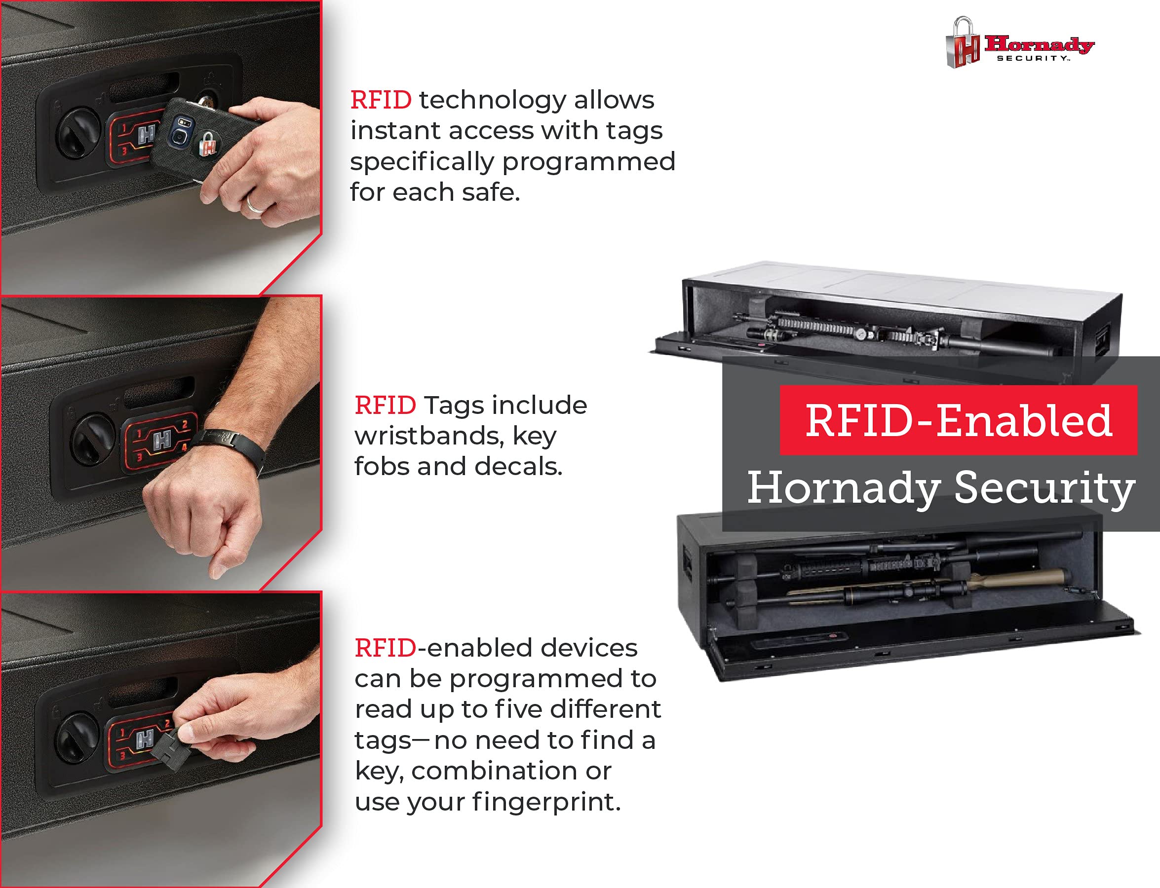 Hornady RAPiD Safe AR Gun Locker with RFID Touch-Free Entry | Tamper-Proof Rifle & Shotgun Safe for Home & Vehicle | Heavy Duty Storage for Firearms & Accessories | Ideal for Quick Access & Secure Gun Protection