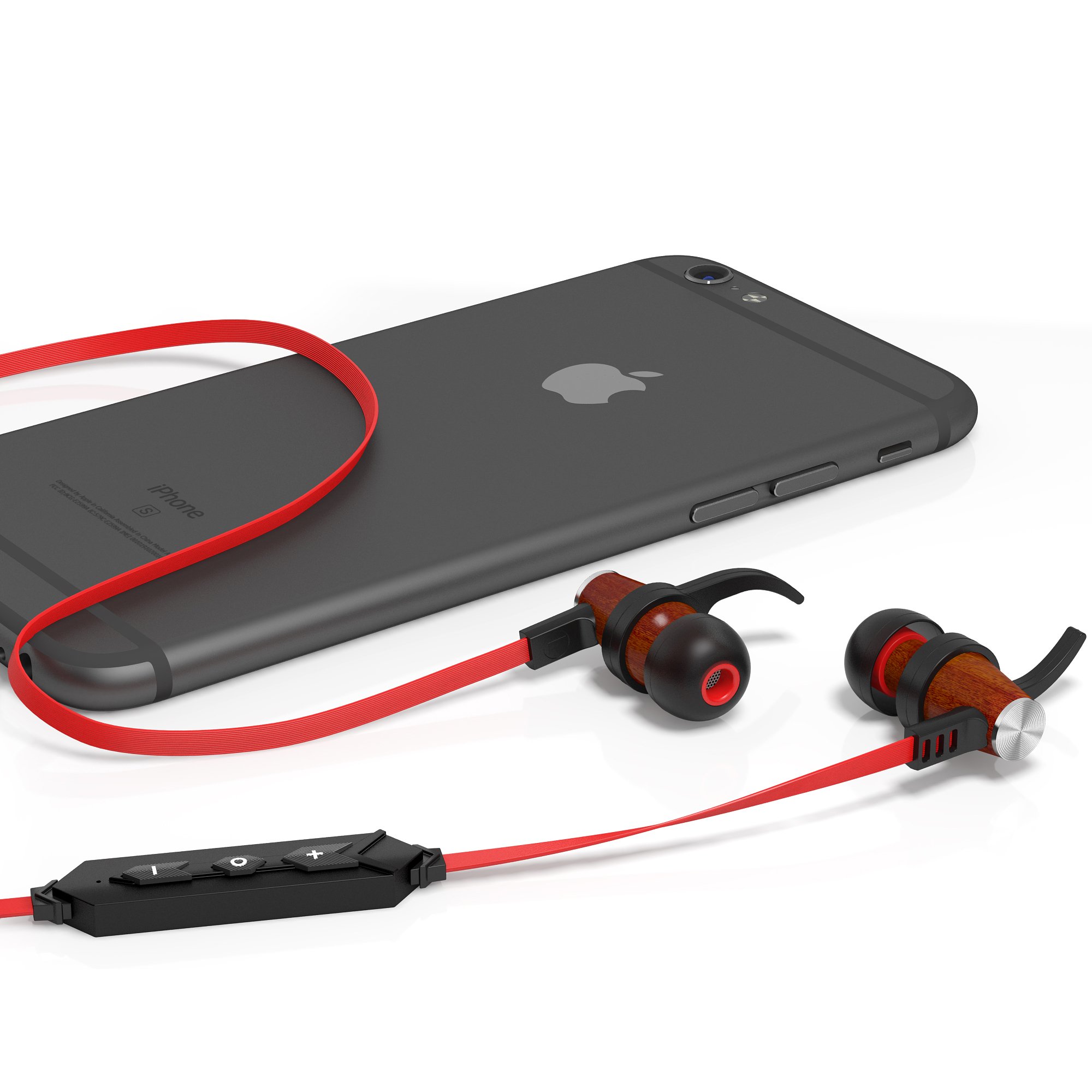 Symphonized Neckband Bluetooth Headphones - Wireless Sport Earbuds with Earhooks, Sweatproof & Secure Fit for Running, Gym & Workouts | Built-in Mic for Calls | Long Battery Life | Perfect for Fitness & Outdoor Activities