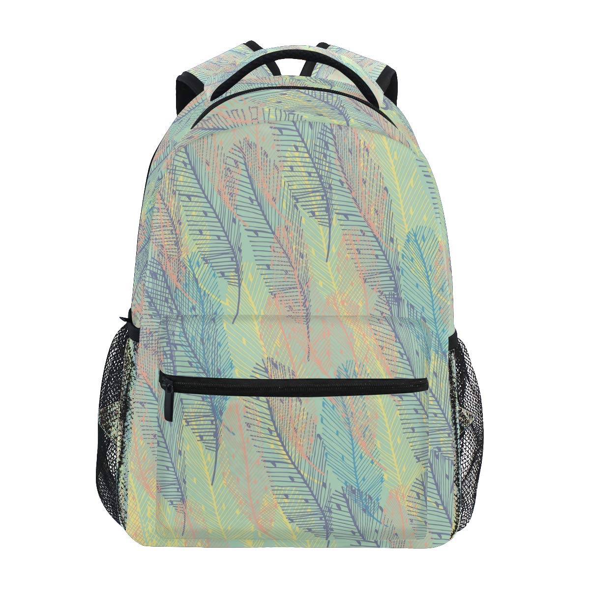 Stylish Abstract Animal Feather Print Backpack - Large Capacity Travel Daypack, Durable Rucksack for High School, College & Work - Perfect Laptop Bag for Women, Men, Teens & Students (Great for Commuting, Campus Life & Weekend Adventures)