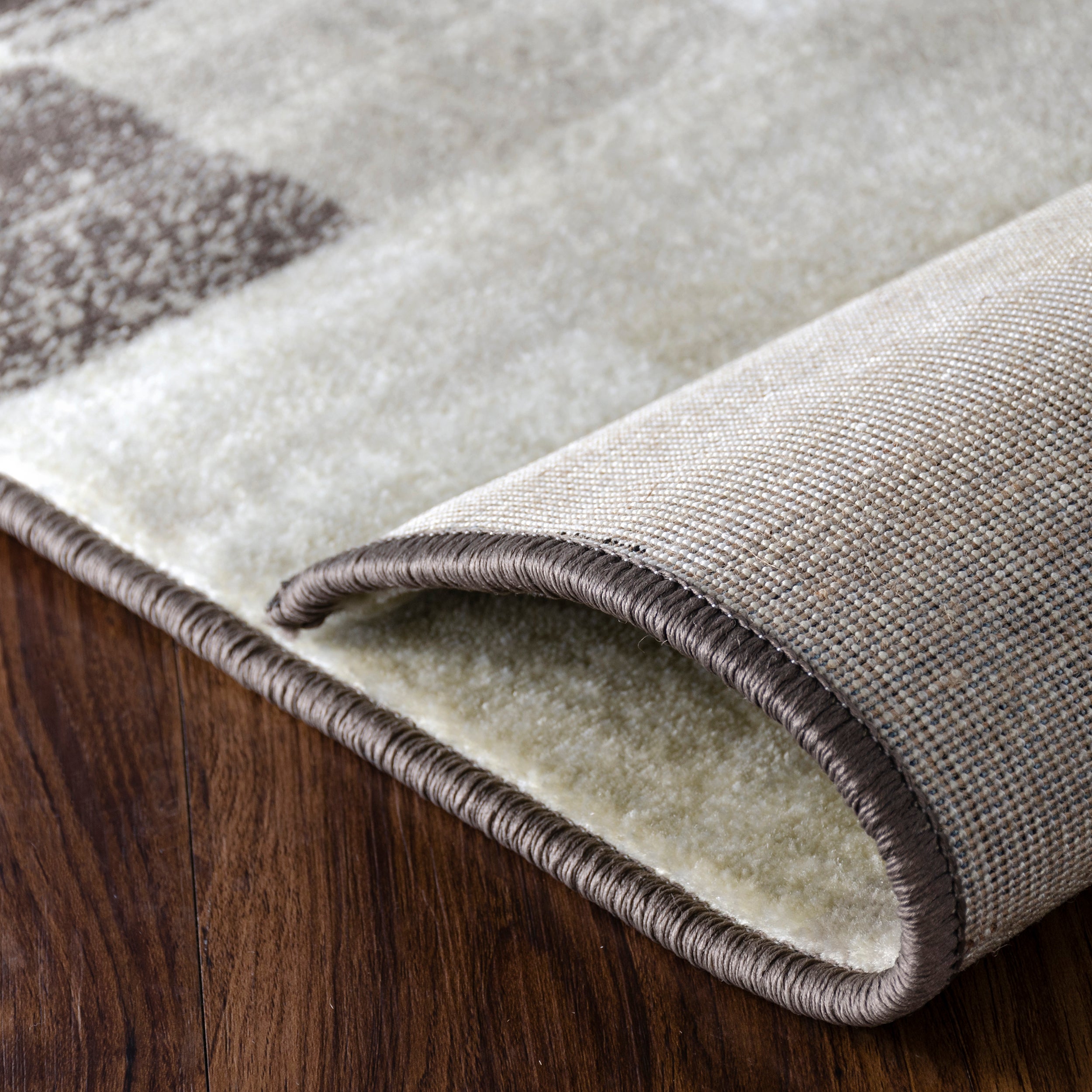 Stylish Rockway Geometric Checkered Block Indoor Area Rug - Non-Slip Floor Mat for Living Room, Bedroom, Office Decor - Perfect for Home, Apartment & Dorm Room